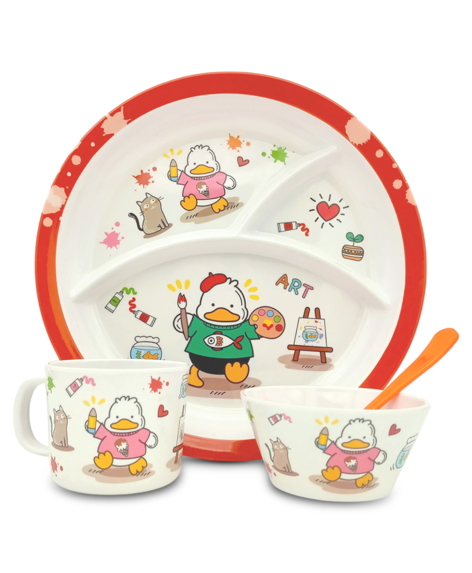 Superware Melamine KidsSet - duck ( Set of 4 )-image-43