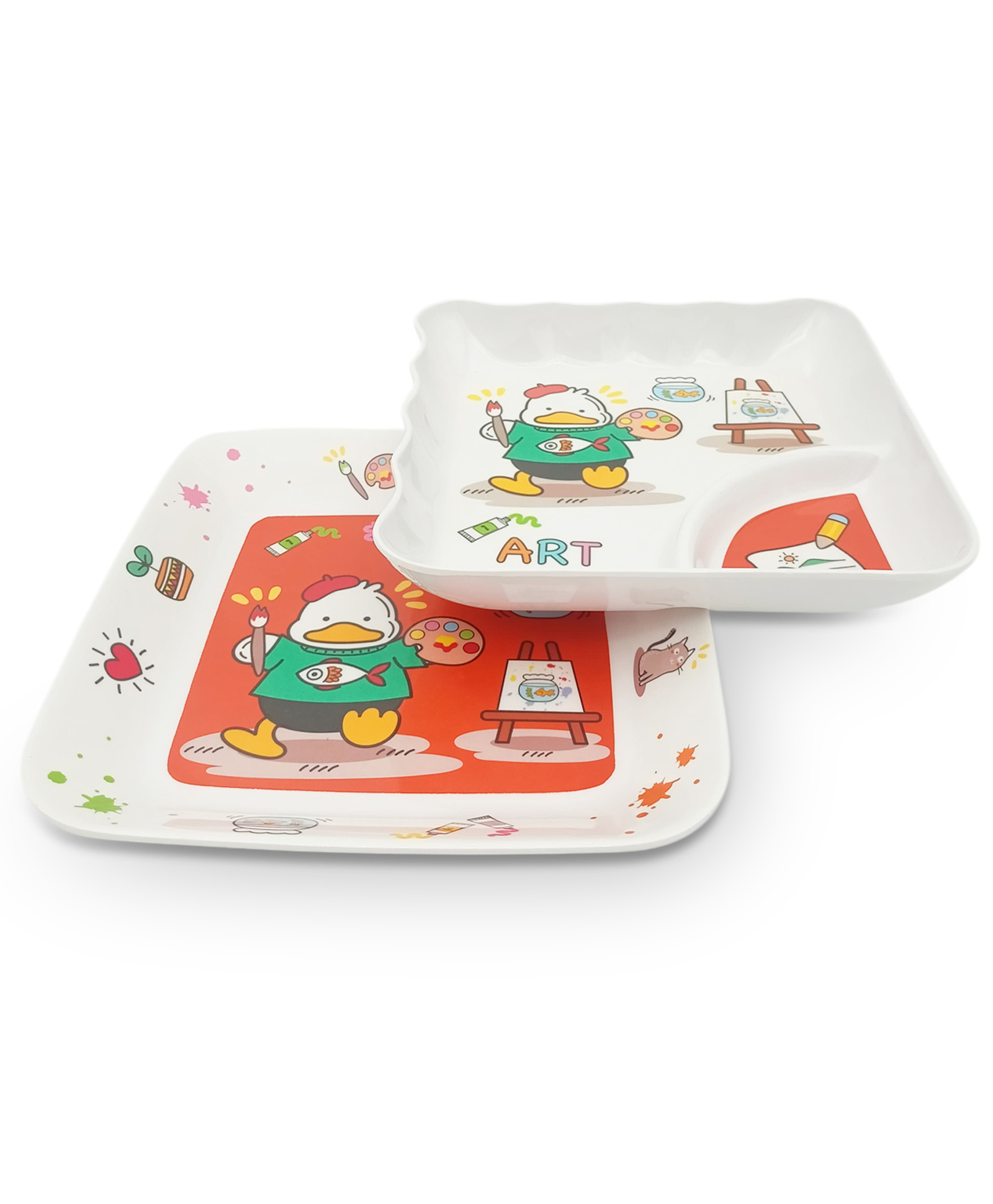 Superware Melamine Kids sandwich plate- duck ( Set of 2 )-picture-29