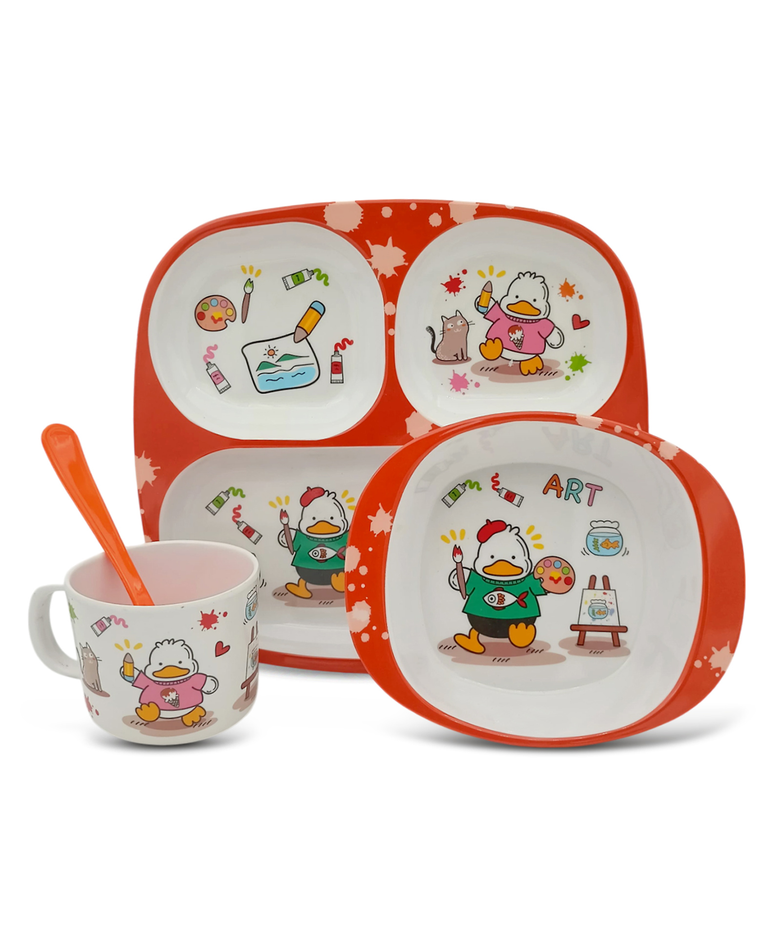 Superware Melamine Kids Dinner Set- duck ( Set of 4 )-picture-40