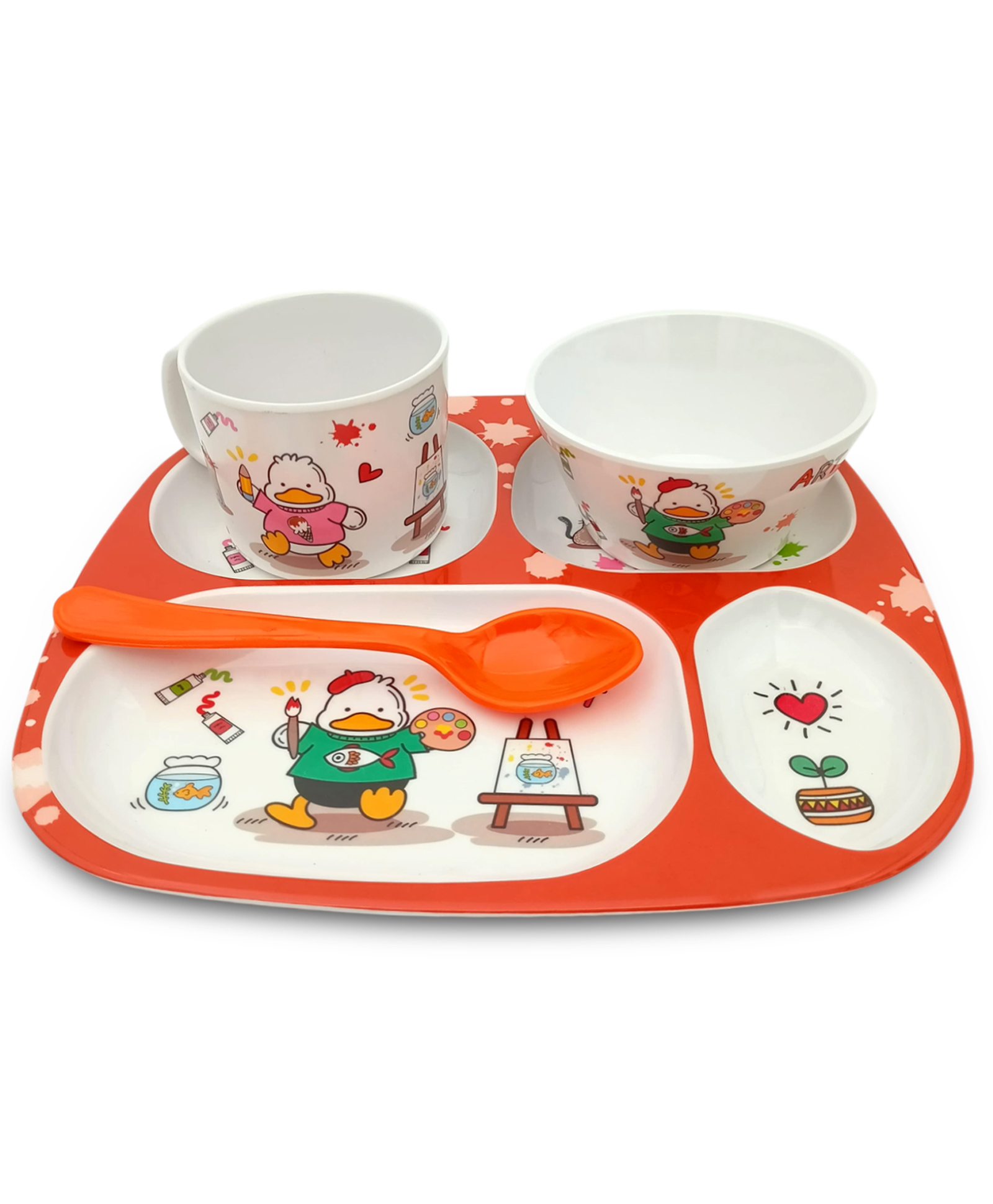 Superware Melamine Kids Dinner Set - duck ( Set of 4 )-picture-39