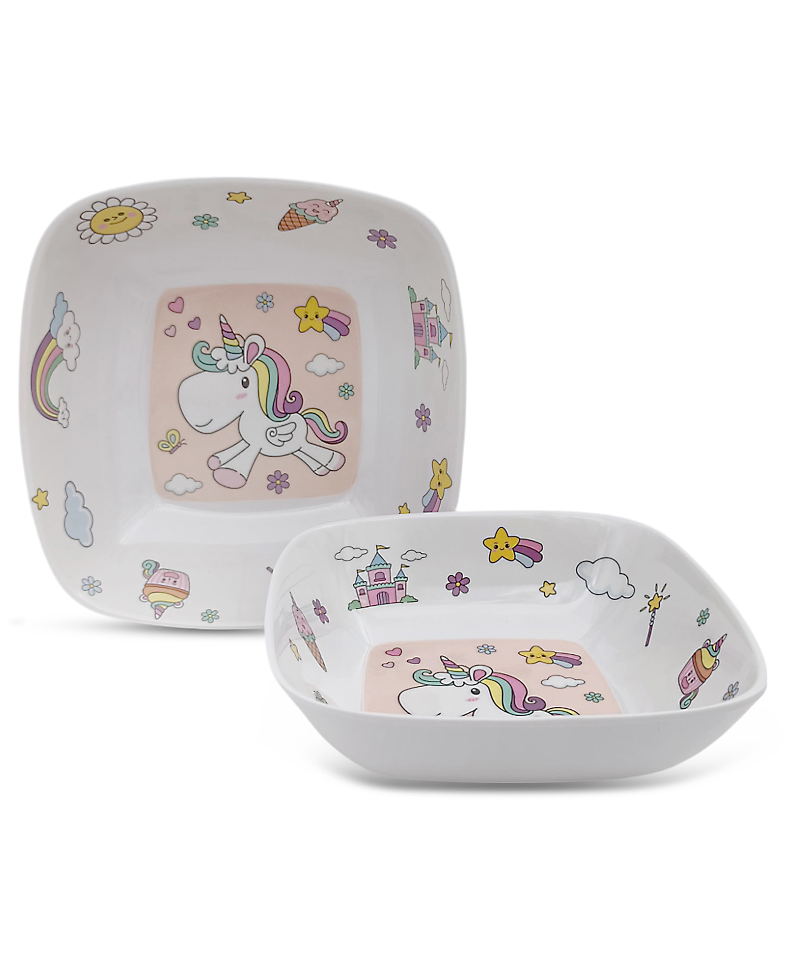 Superware Melamine Kids snack Plate and bowl - unicorn ( Set of 2 )-picture-0