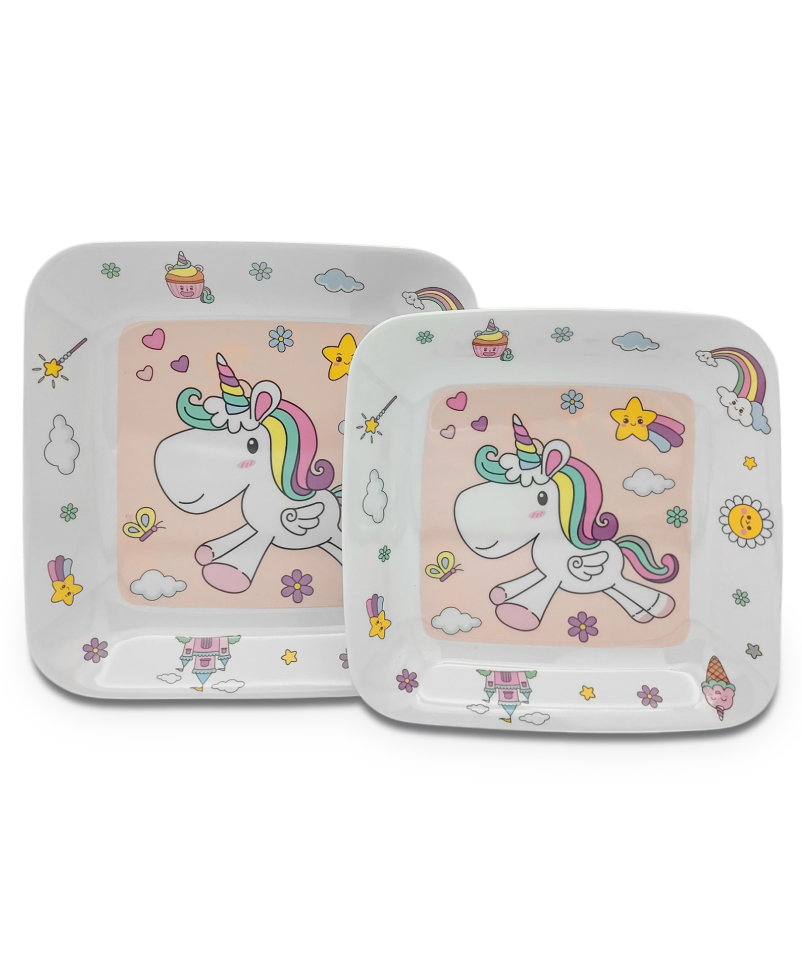 Superware Melamine Kids snack Plate- unicorn ( Set of 2 )-picture-37