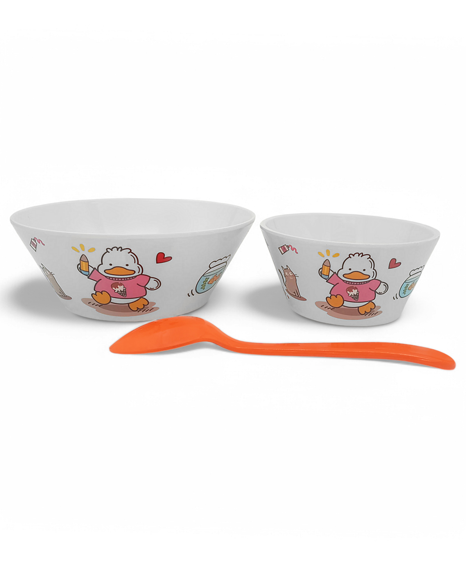Superware Melamine Kids Snack bowls with spoon - duck ( Set of 3 )-image-29