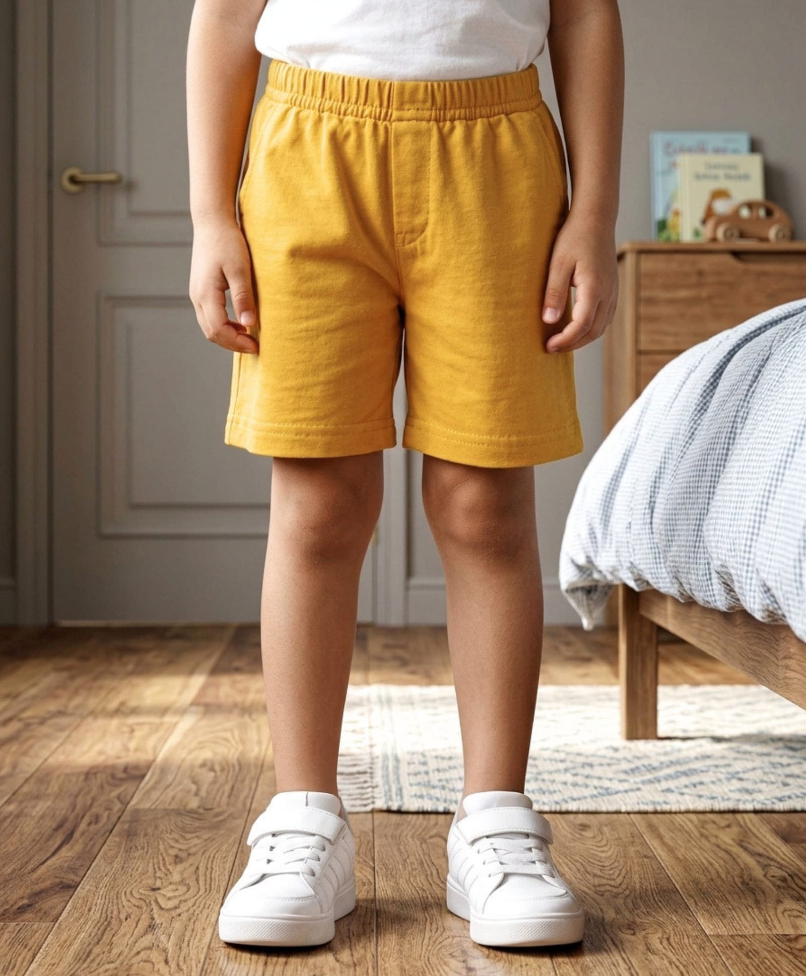 Anthrilo Solid Shorts - Mustard-picture-26