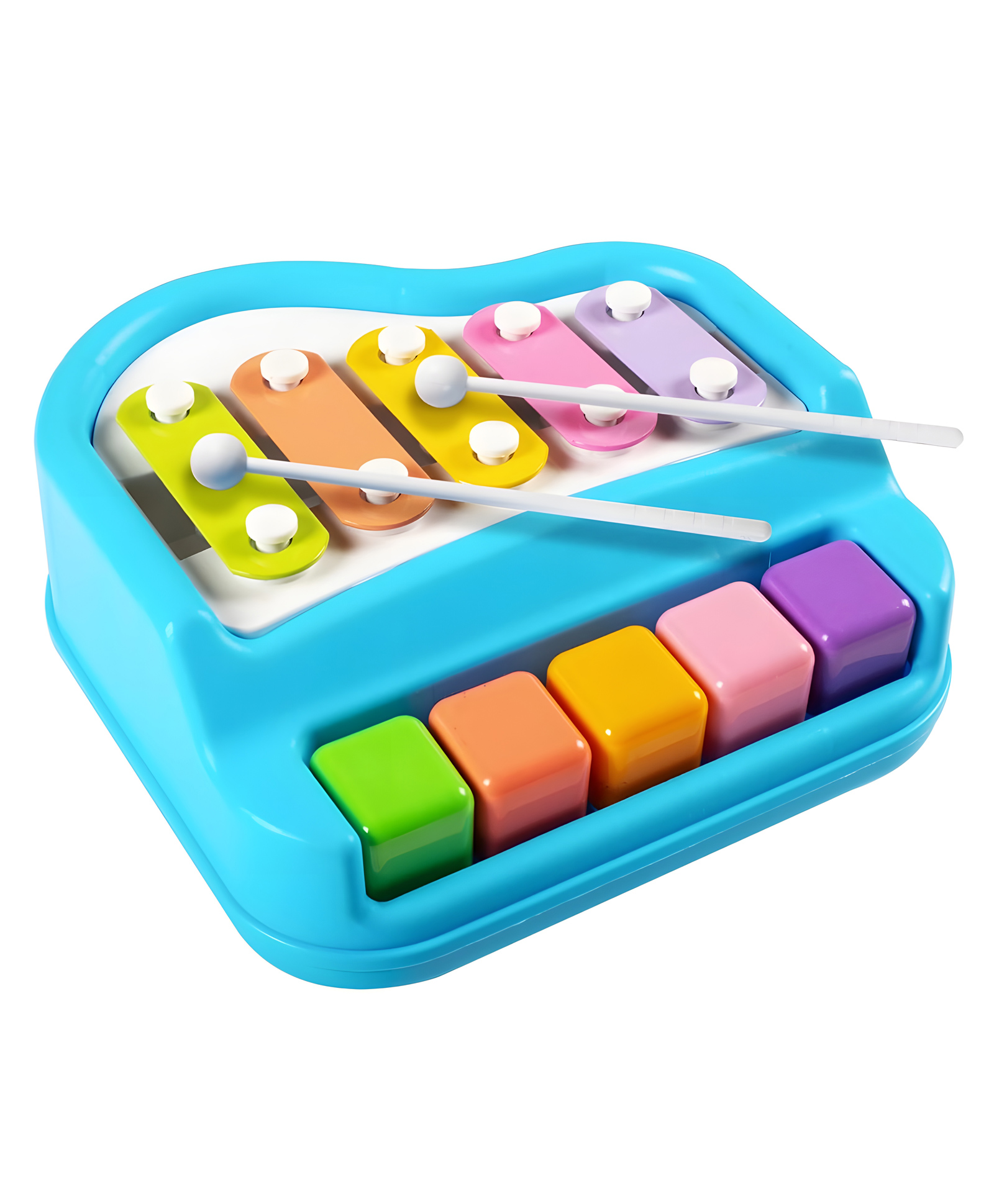 YAMAMA Musical Toys For Kids Musical Xylophone With Piano 2-in-1 Multicolored Key Keyboard (Pack of 1 Color And Design May Vary)-image-42