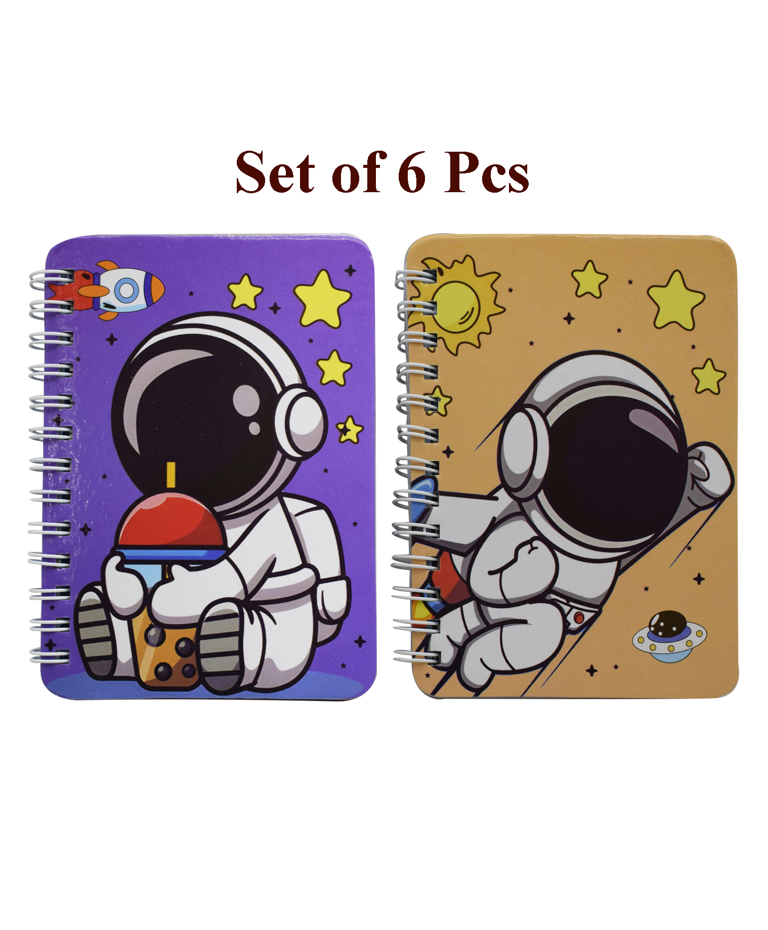 Asera Spiral Diary with Cartoon Character Prints for Kids Birthday Return Gifts - Birthday Party Gift Options (Space 12 Pcs)-picture-28