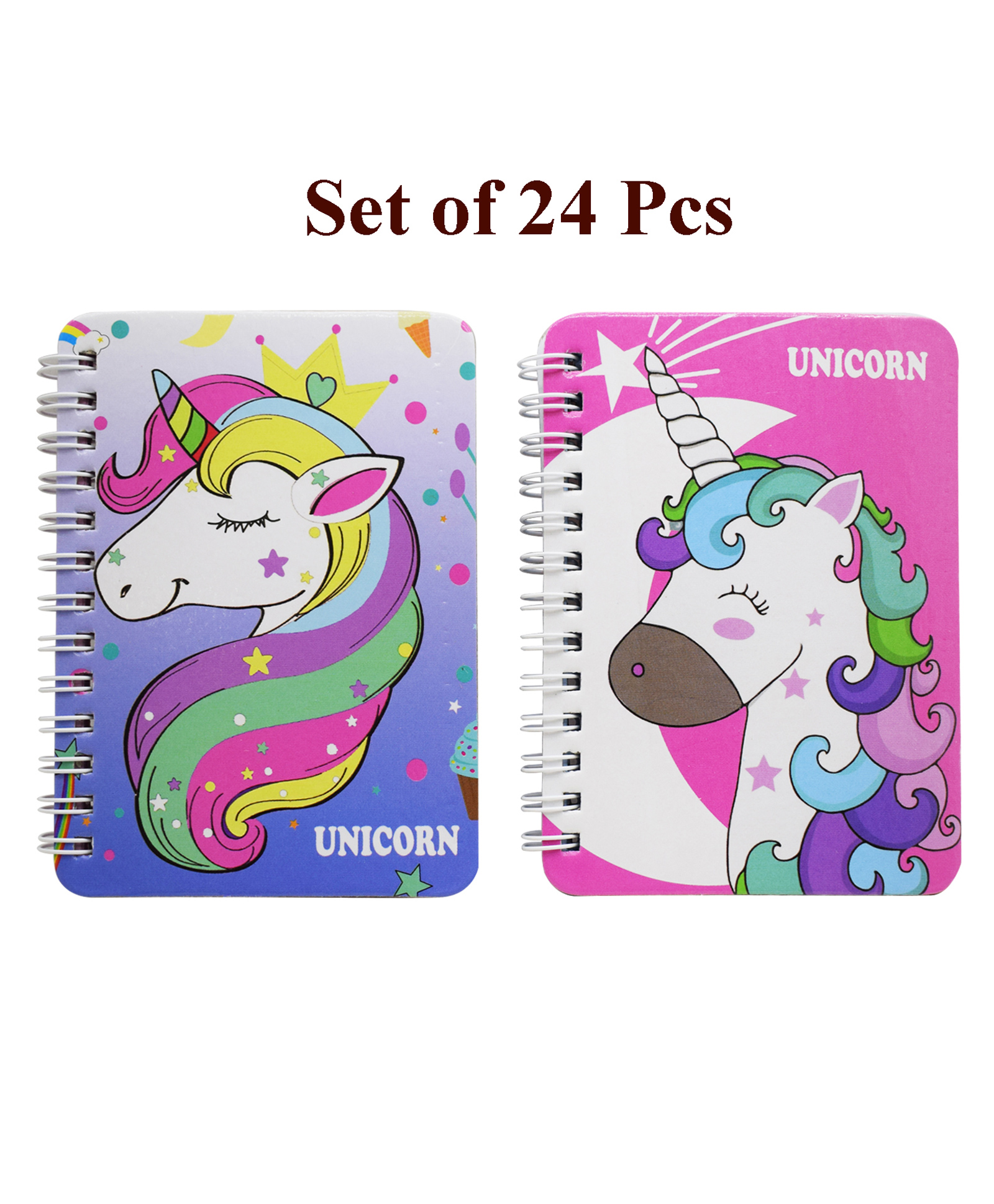 Asera Spiral Diary with Cartoon Character Prints for Kids Birthday Return Gifts - Birthday Party Gift Options (Unicorn 24 Pcs)-picture-30