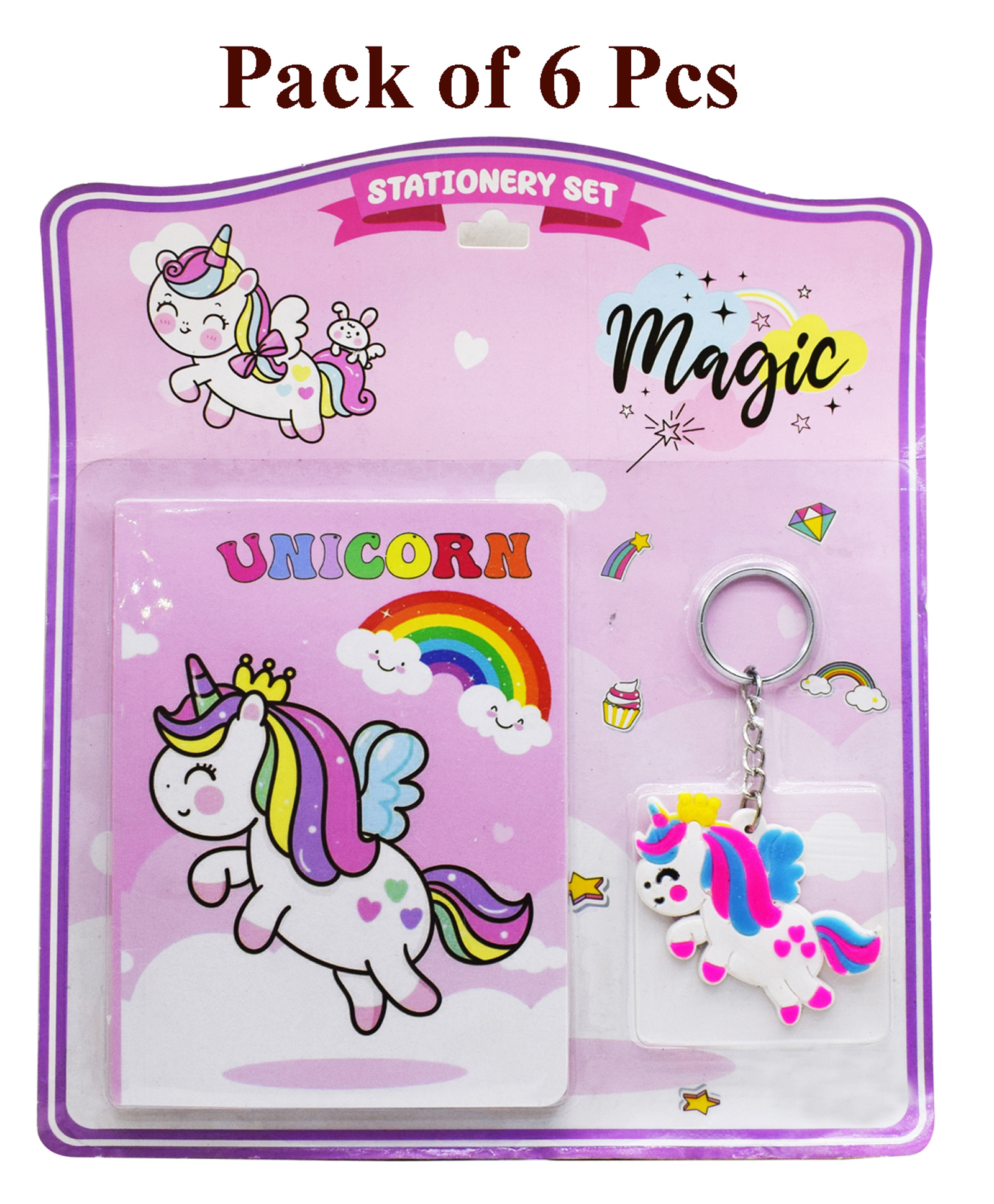 Asera Stationery Gift Set for Kids Party Favor Return Gift Set for Boys/Girls Birthday Gift (Unicorn 6 Pcs)-image-16