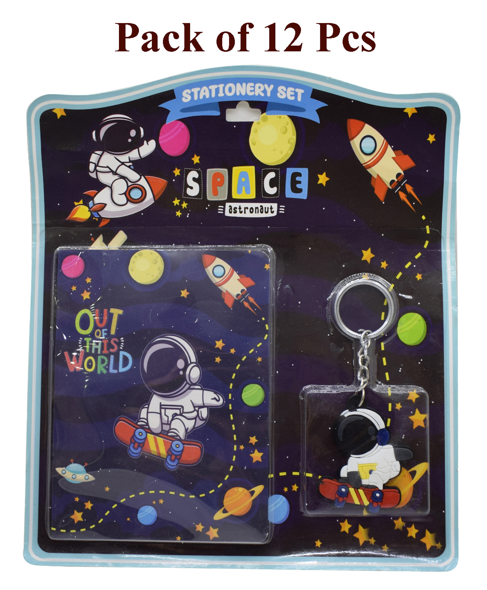 Asera Stationery Gift Set for Kids Party Favor Return Gift Set for Boys/Girls Birthday Gift (Space 12 Pcs)-image-48