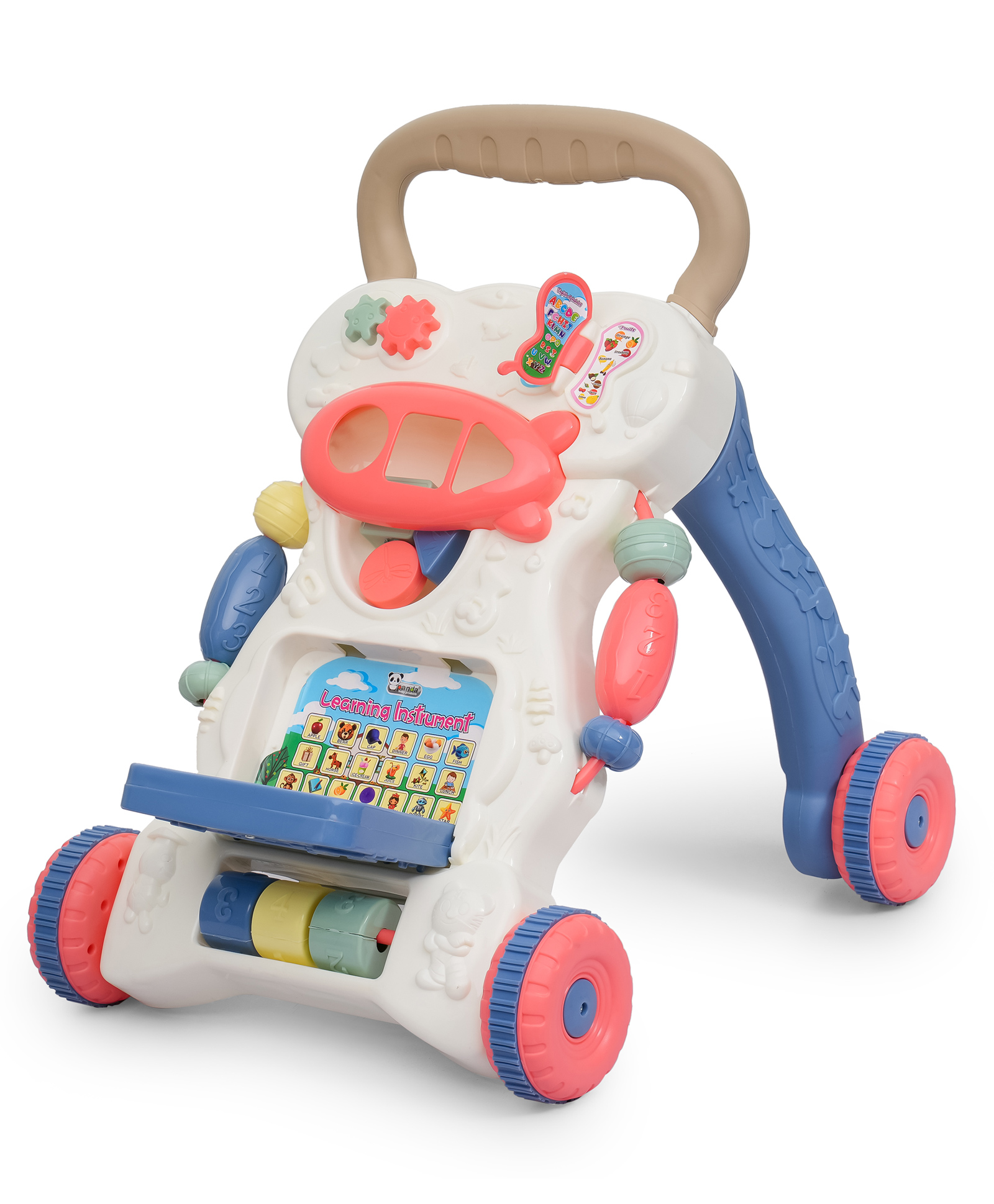 JoyRide Step n Play Push Walker for Kids|Activity Walker with Music for Toddlers| Multi Activity Toy|Interactive Learning Toy for 6 to 36 Months Girls/Boys - RED