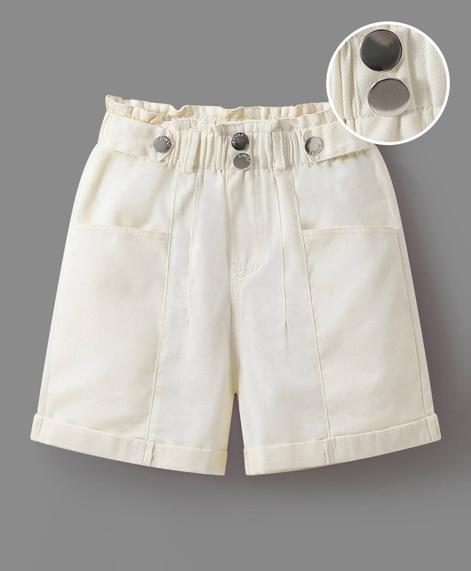 Mark & Mia Cotton Solid Colour Shorts - Beige-picture-18