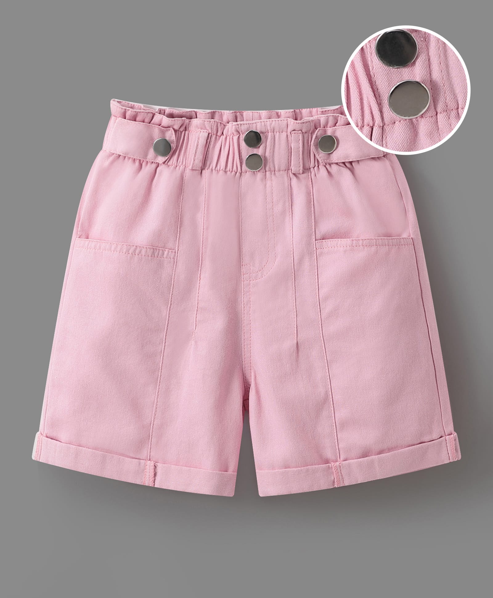 Mark & Mia Cotton Solid Colour Shorts - Pink-picture-21