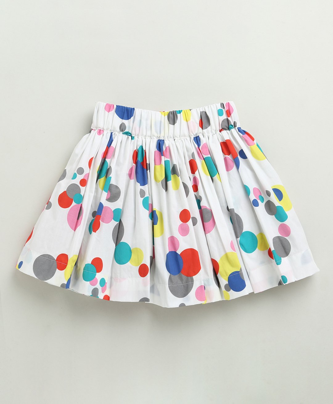 ZIP ZAP ZOOP Cotton Dots Printed Skirt - White-picture-36