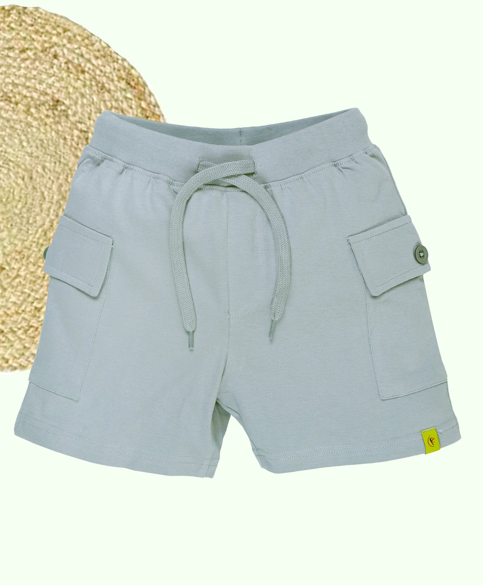 Kiddopanti Cotton Solid Cargo Shorts - Steel Grey-picture-11