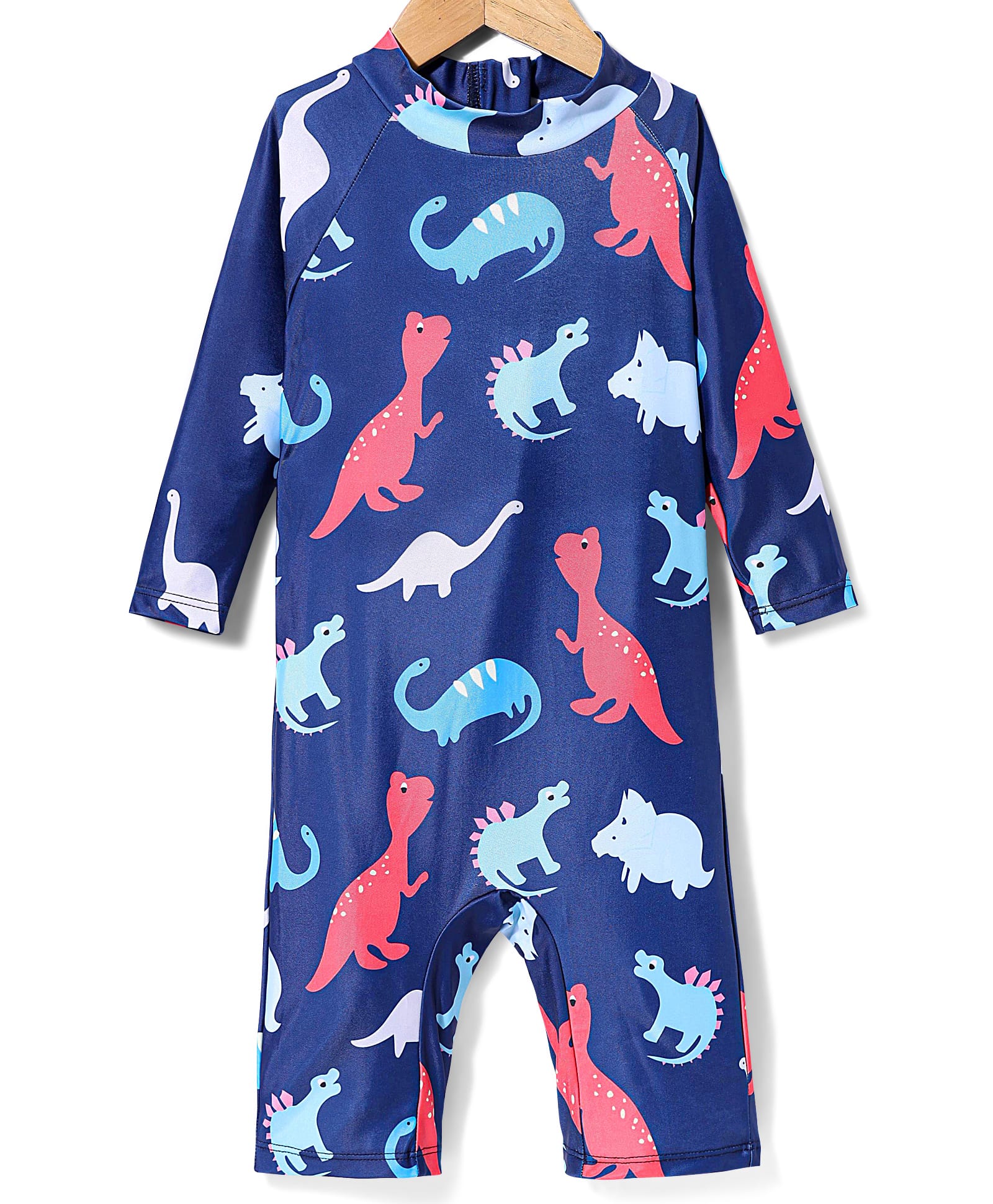 KIDLINGSS Full Sleeves Dinosaurs Printed Swimsuit - Navy Blue-image-19