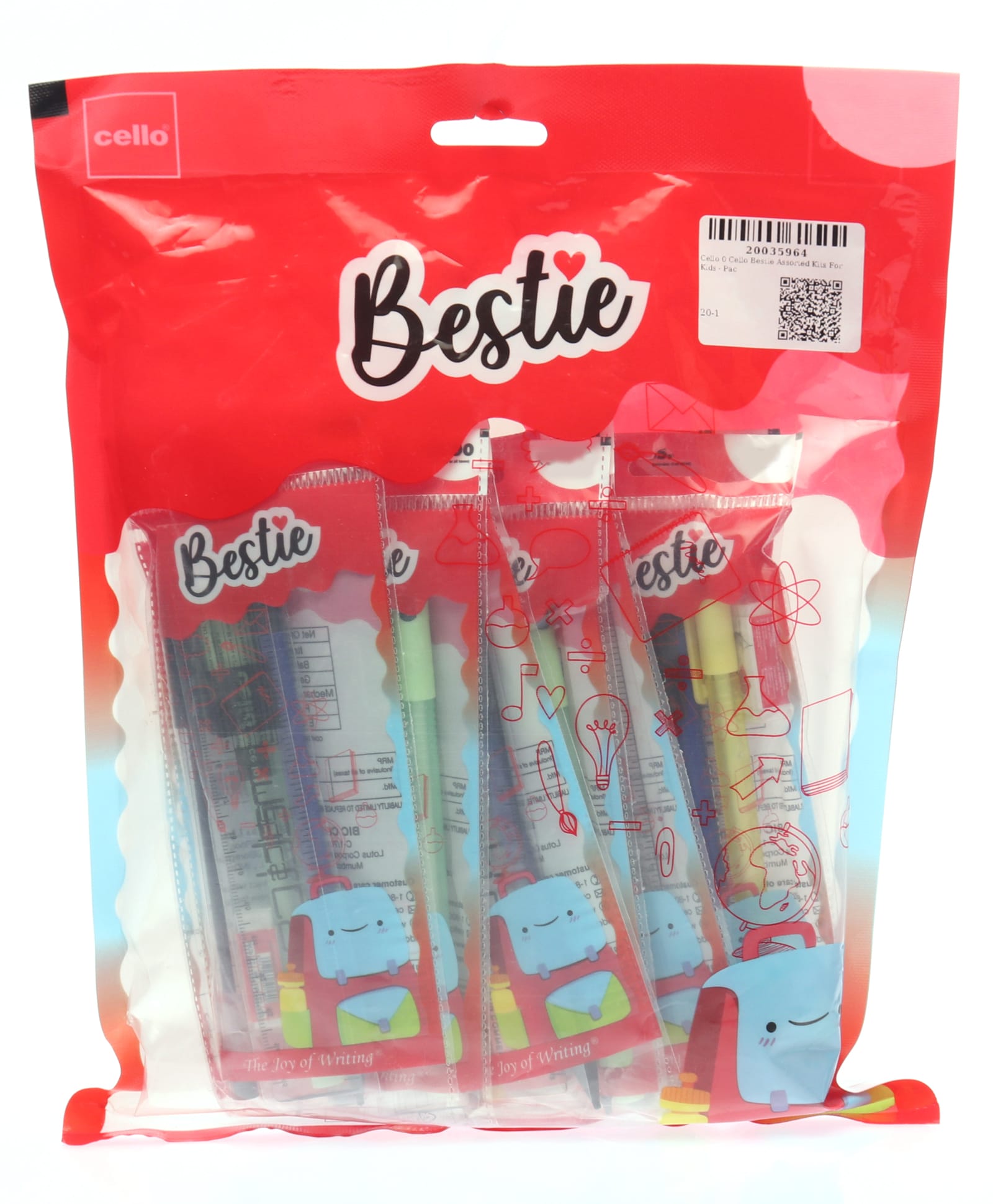 Cello Bestie Stationary Kit Pack Of 10 Multicolour ( Colour May Vary)-picture-33