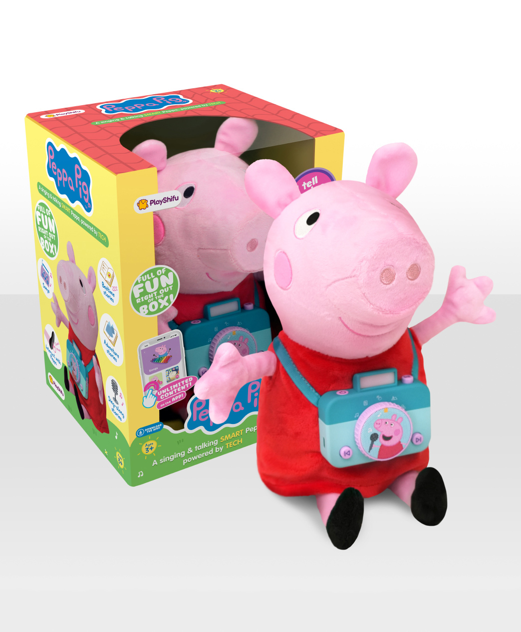 Playshifu Peppa Pig Soft Toy The Smart Storyteller with Singing & Talking Features - Pink-picture-22