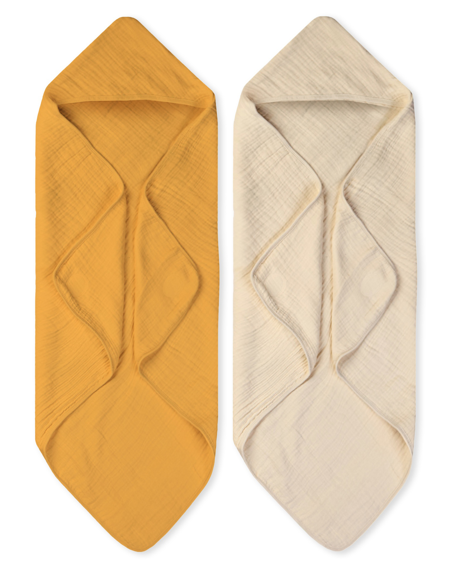 NINTARA BABY Ultra Absorbent Soft Pure Organic Cotton Hooded Towel Pack of 2 - Multicolour-picture-10