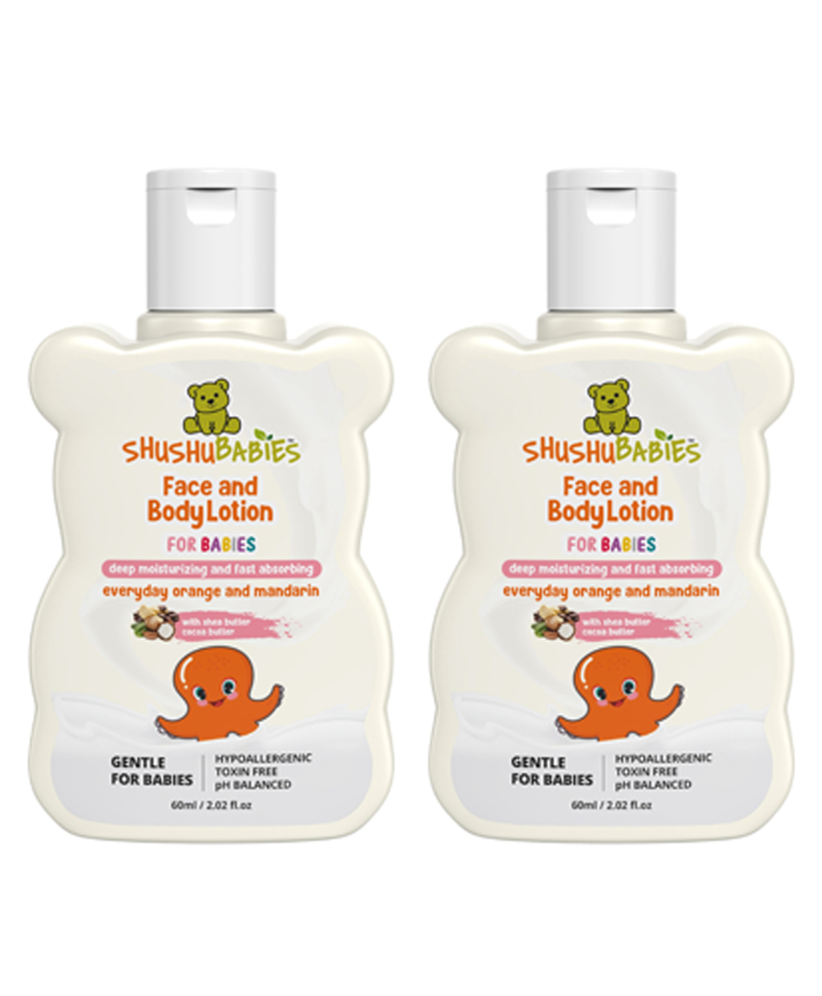 ShuShu Babies Everyday Orange and Mandarin Face and Body Lotion - 60ml (Pack of 2)-picture-3