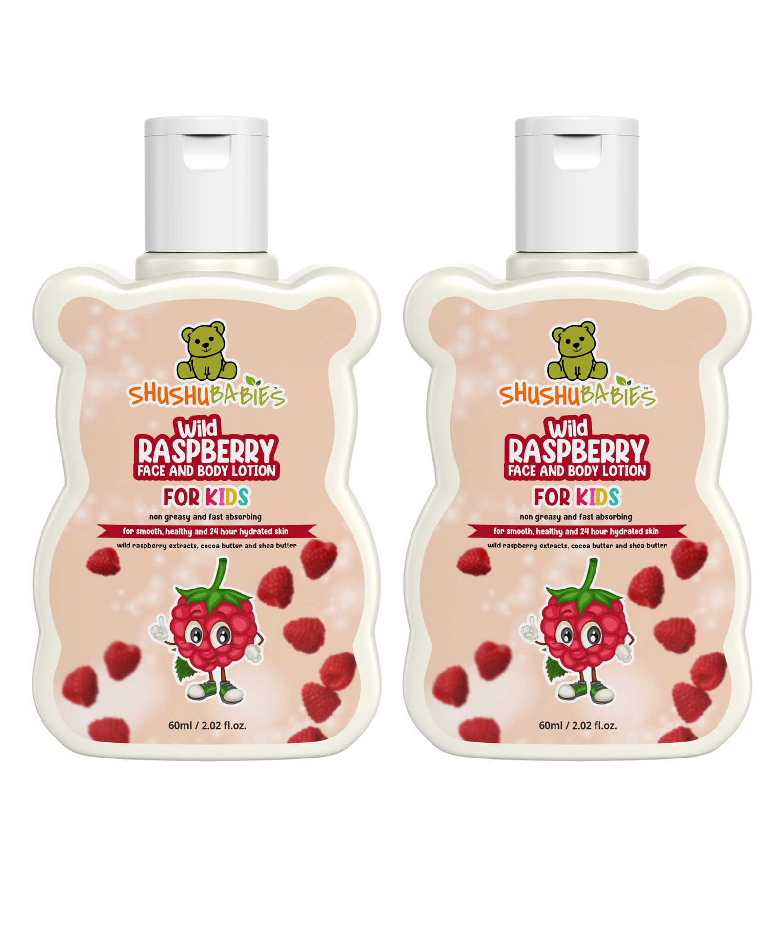 ShuShu Babies Wild Raspberry Face and Body Lotion - 60ml (Pack of 2)-picture-0