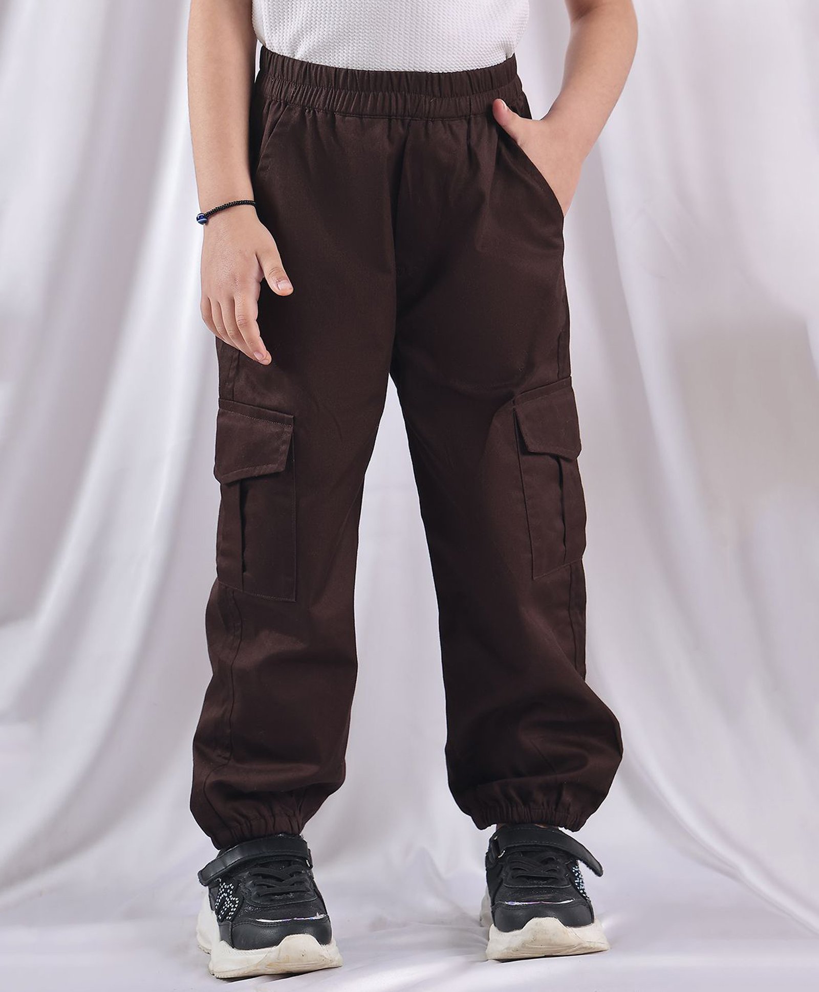 NEUDIS Cotton Solid Cargo Pants - Coffee-picture-19