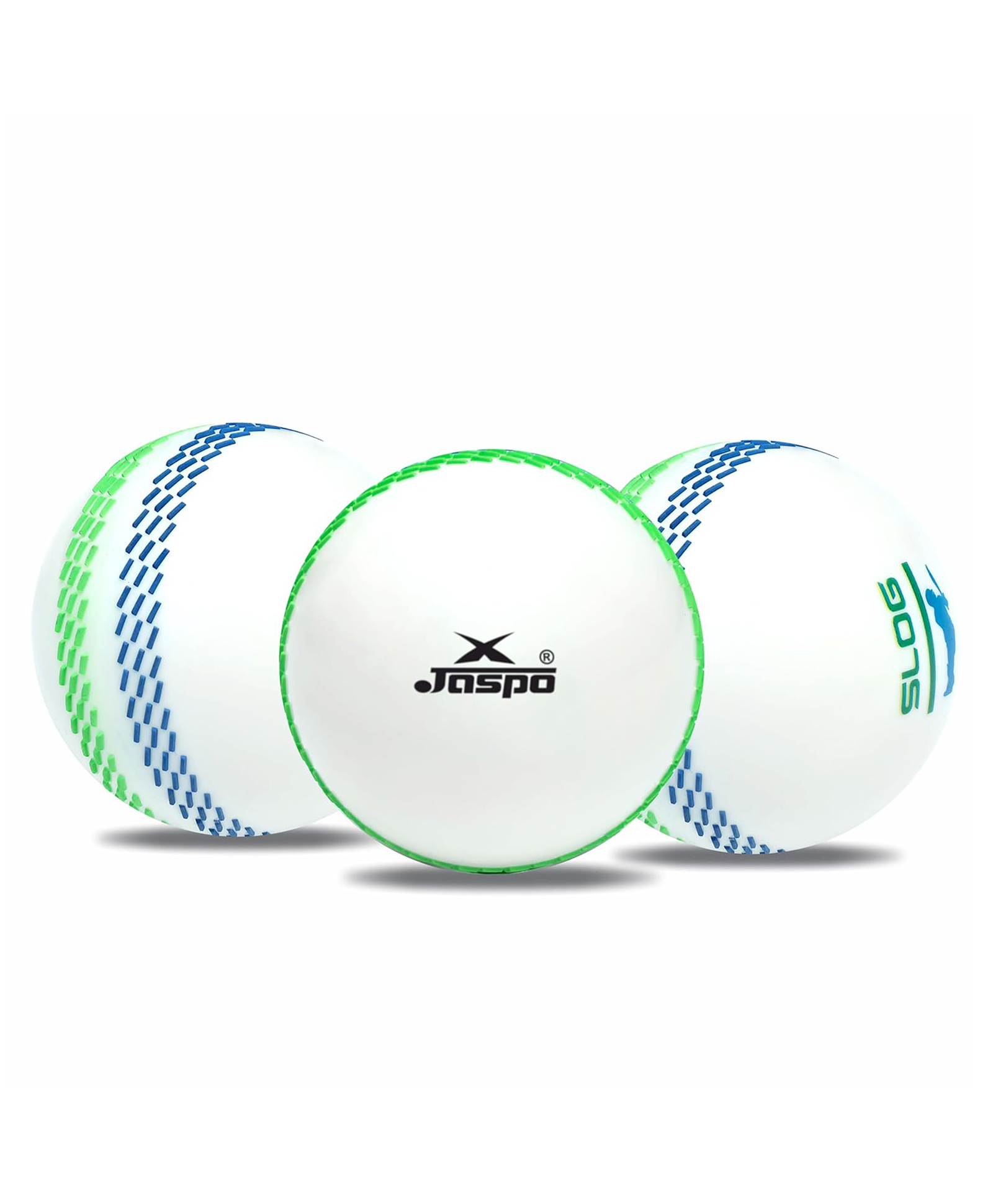 jaspo Slog Synthetic Cricket Balls (Pack of 3)Soft PVC Balls for Indoor & Outdoor Practice, Street Cricket, Beach Cricket, and Bowling Training (SLOG Balls (Pack of 3))-image-2