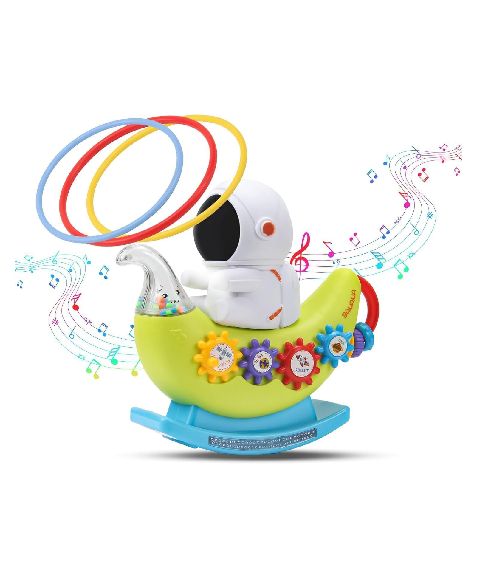 PLUSPOINT Astronaut Toys for Kids Musical Wobbler Toy - Multicolor Swaying Melody and Interactive Toy for Kids with Music and LED Lights Playful & Fun Birthday Gift for Children-image-33