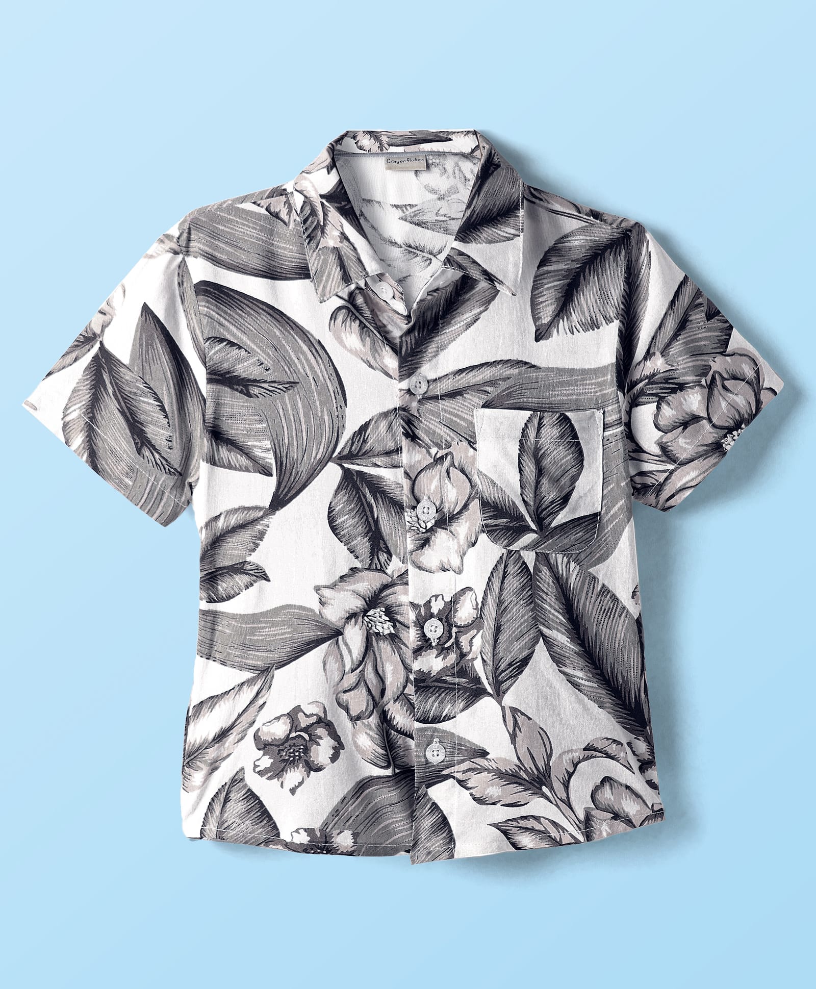 CrayonFlakes Rayon Half Sleeves Floral Printed Shirt - Off White-picture-46