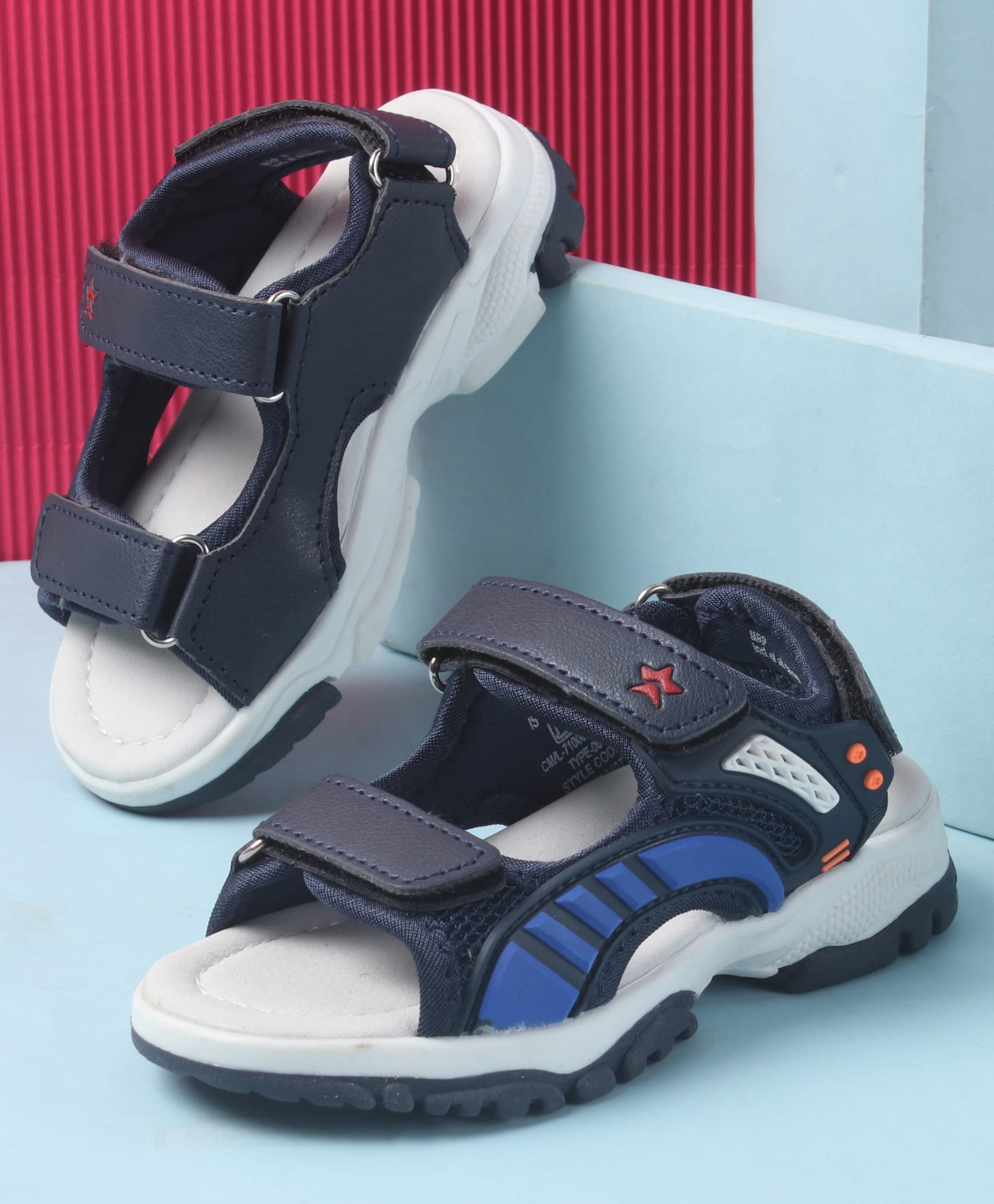 Cute Walk by Babyhug Velcro Closure Sandals with 3D Applique - Navy Blue-picture-11