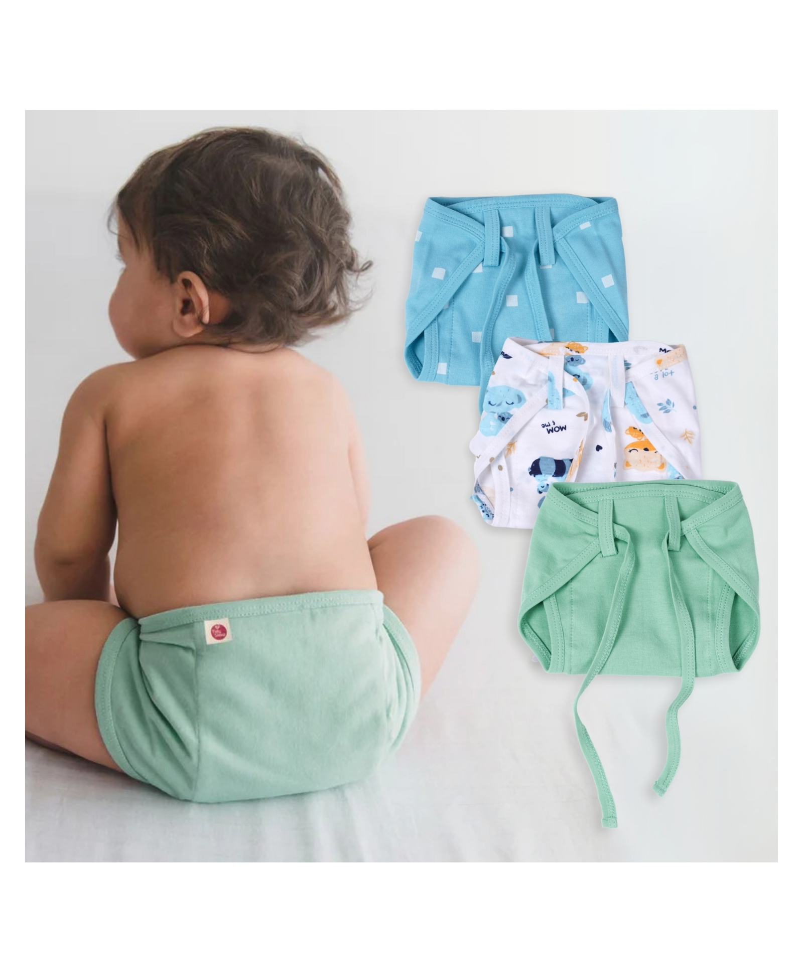 Tidy Sleep Jersey Cotton Nappies Medium Pack Of 3-image-48