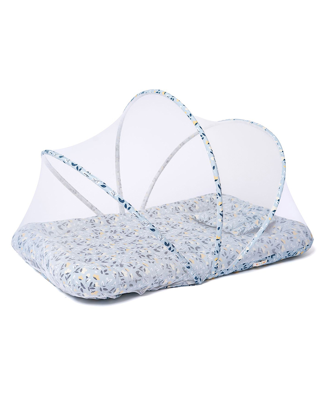 Tidy Sleep Gadda set with Mosquito Net - Mom&Me Green Flower-picture-16