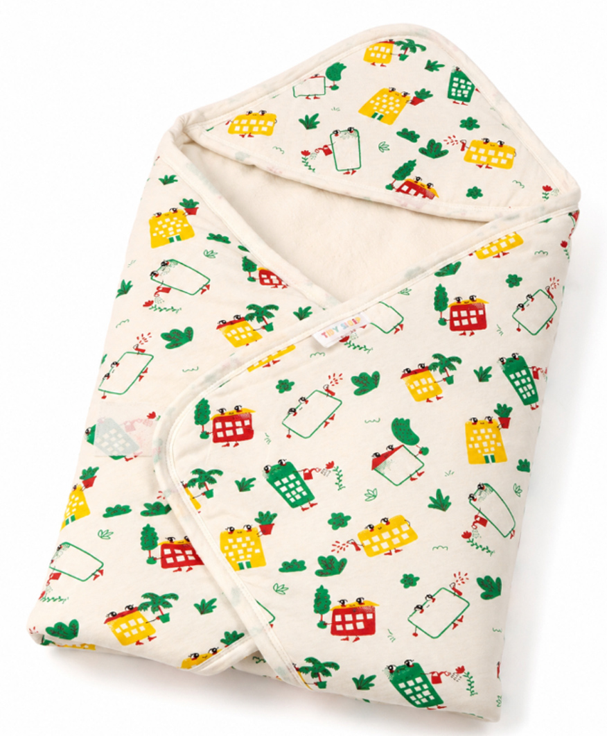 Tidy Sleep Hooded Blanket - White Wild City-image-30
