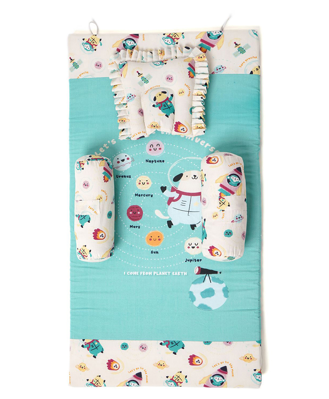 Tidy Sleep Mini Travel Bedding Set - Little Our Mission- Sea Green-image-12