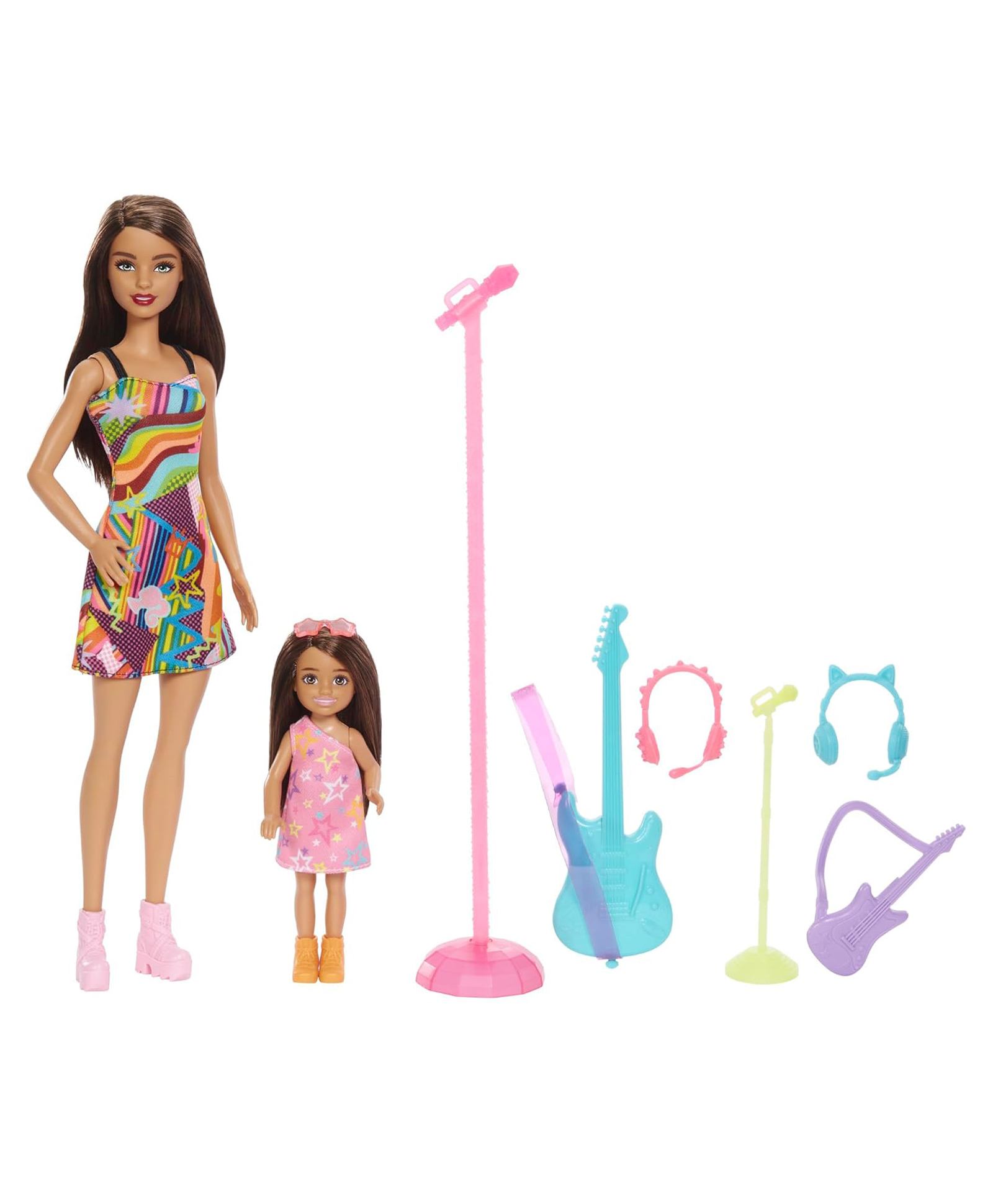 Barbie & Chelsea Sisters Pop Star Themed Playset with Dolls & Accessories Multicolor - Height 21.5 cm-picture-13