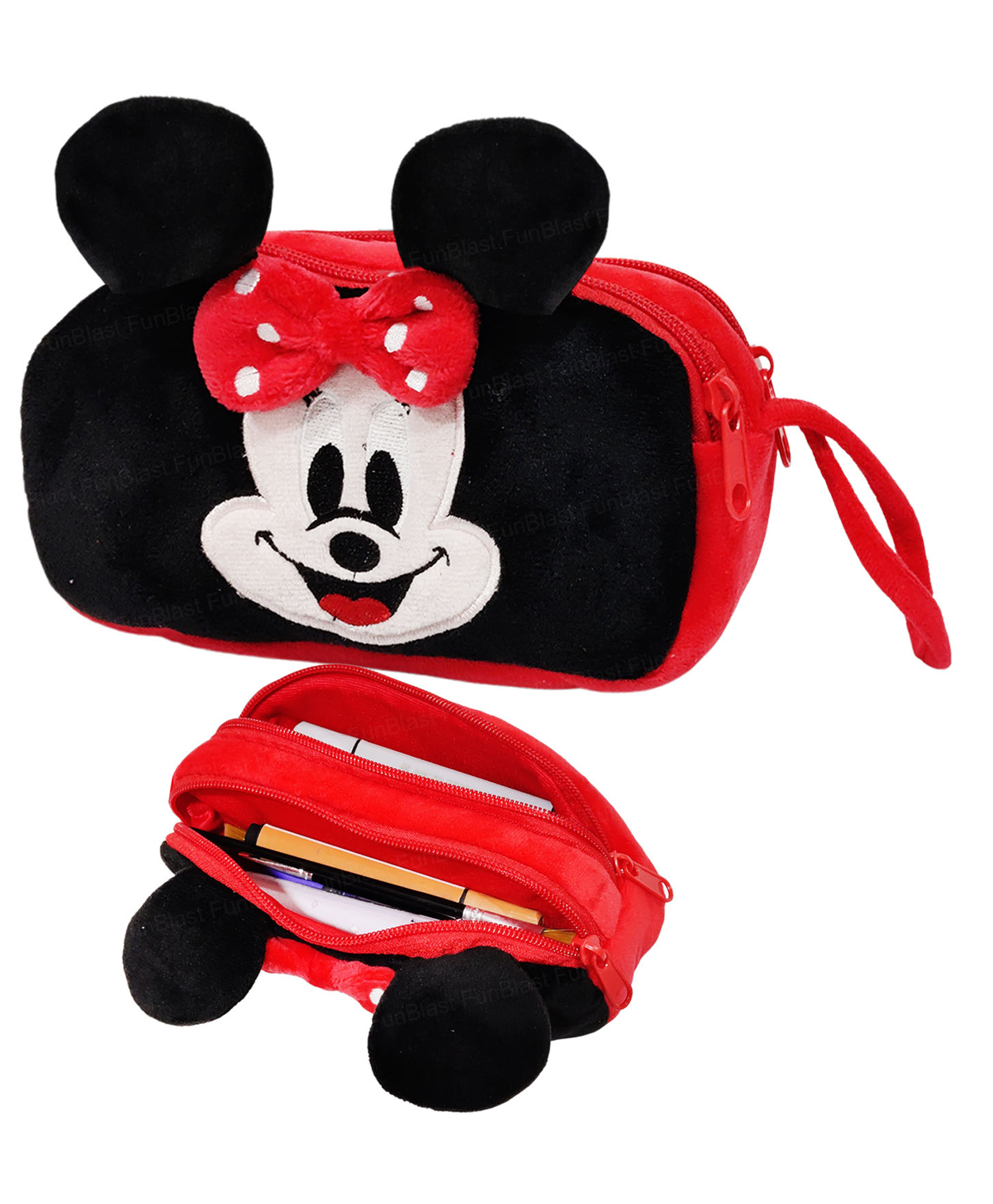 FunBlast Cartoon Theme Soft Fur Pencil Pouch for KidsPack of 1-picture-26