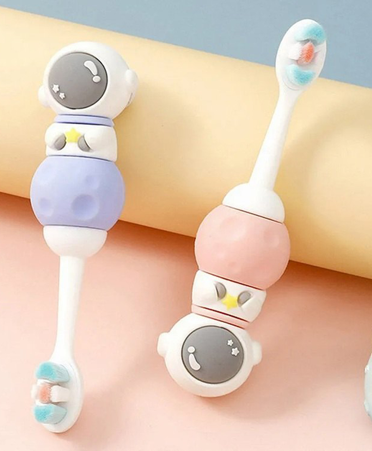 Comercio Astronaut Design Cute & Soft Tooth Brush - Pink & Blue-picture-22