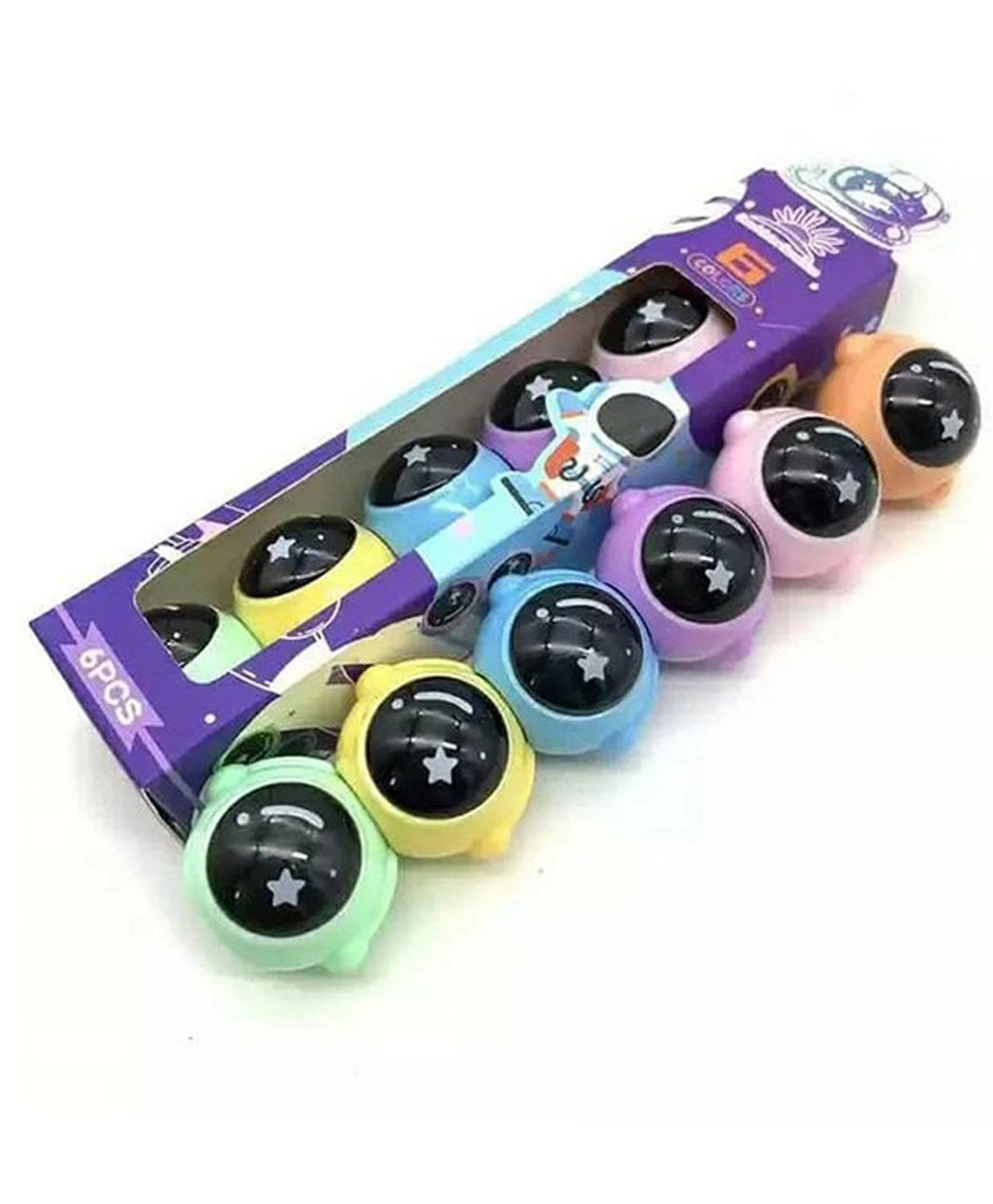 COMERCIO Astronaut Theme Highlighters Set of 6 - Multicolour-picture-6