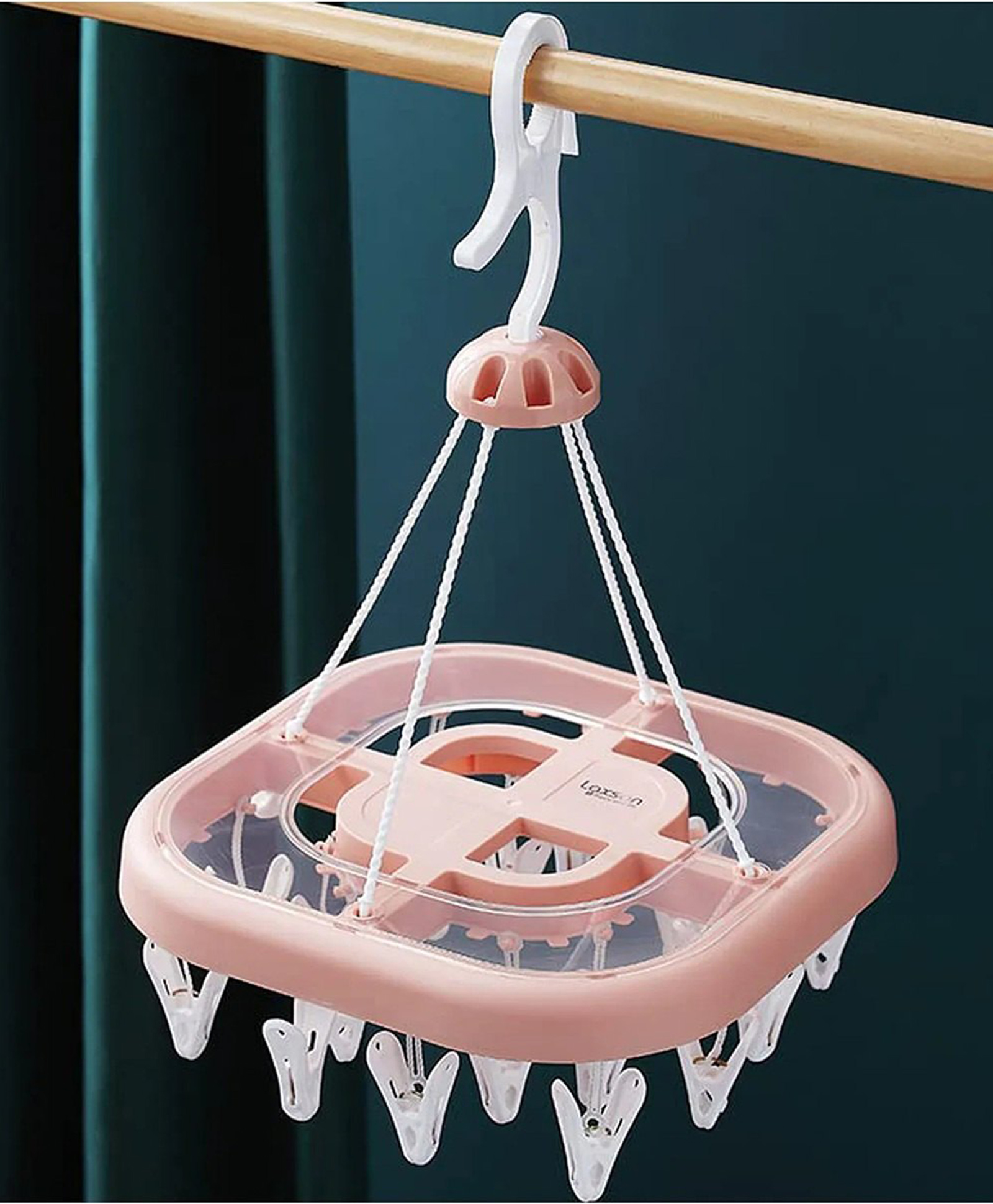 Comercio Laundry Hangers with 20 Clips Foldable Clip Hanger (Color May Vary)-picture-24