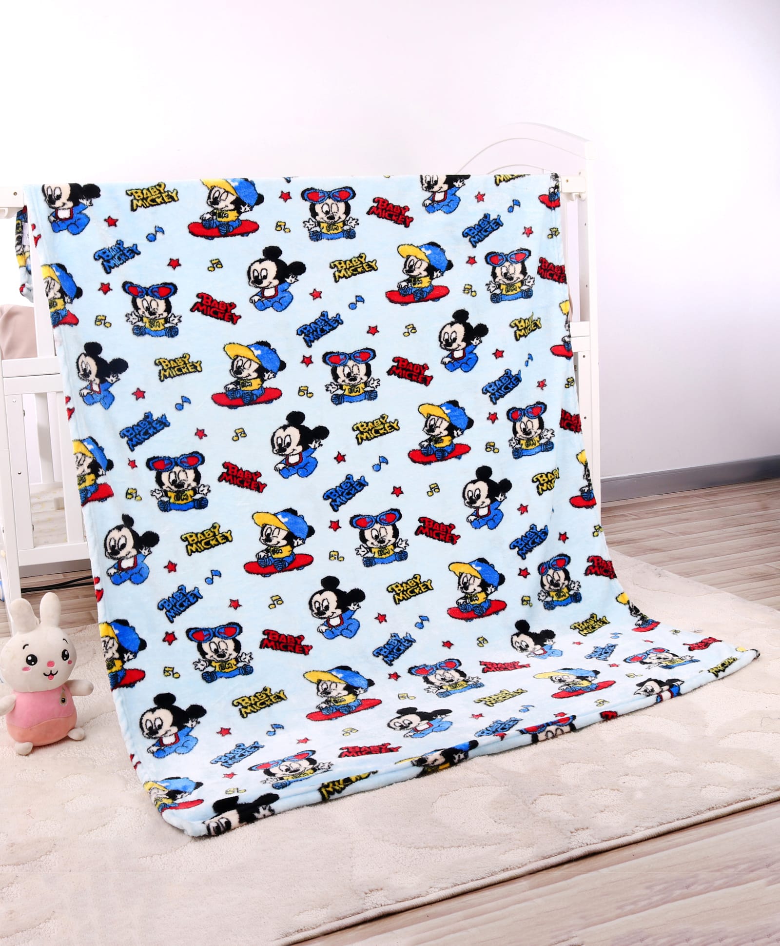 Babyhug Disney Baby Mickey & Minnie Super Soft Coral Baby Blanket - Blue| New Born & Toddler Blanket| Baby Skin Friendly| Super Soft| Machine Washable| Breathable Fabric| Warm and Cozy| Boys and Girls-image-27