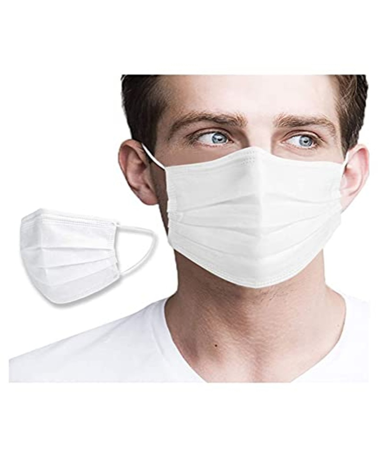 Feel Fresh Brand of 3-Ply Disposable Face Masks individually single pcs packing in a box of 50pcs (WHITE BOX OF 50PCS)-picture-12