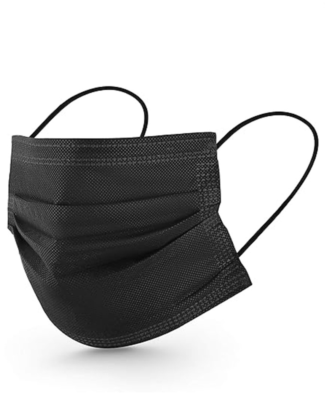 Feel Fresh Brand of 3-Ply Disposable Face Masks individually single pcs packing in a box of 50pcs (BLACK BOX OF 50PCS)