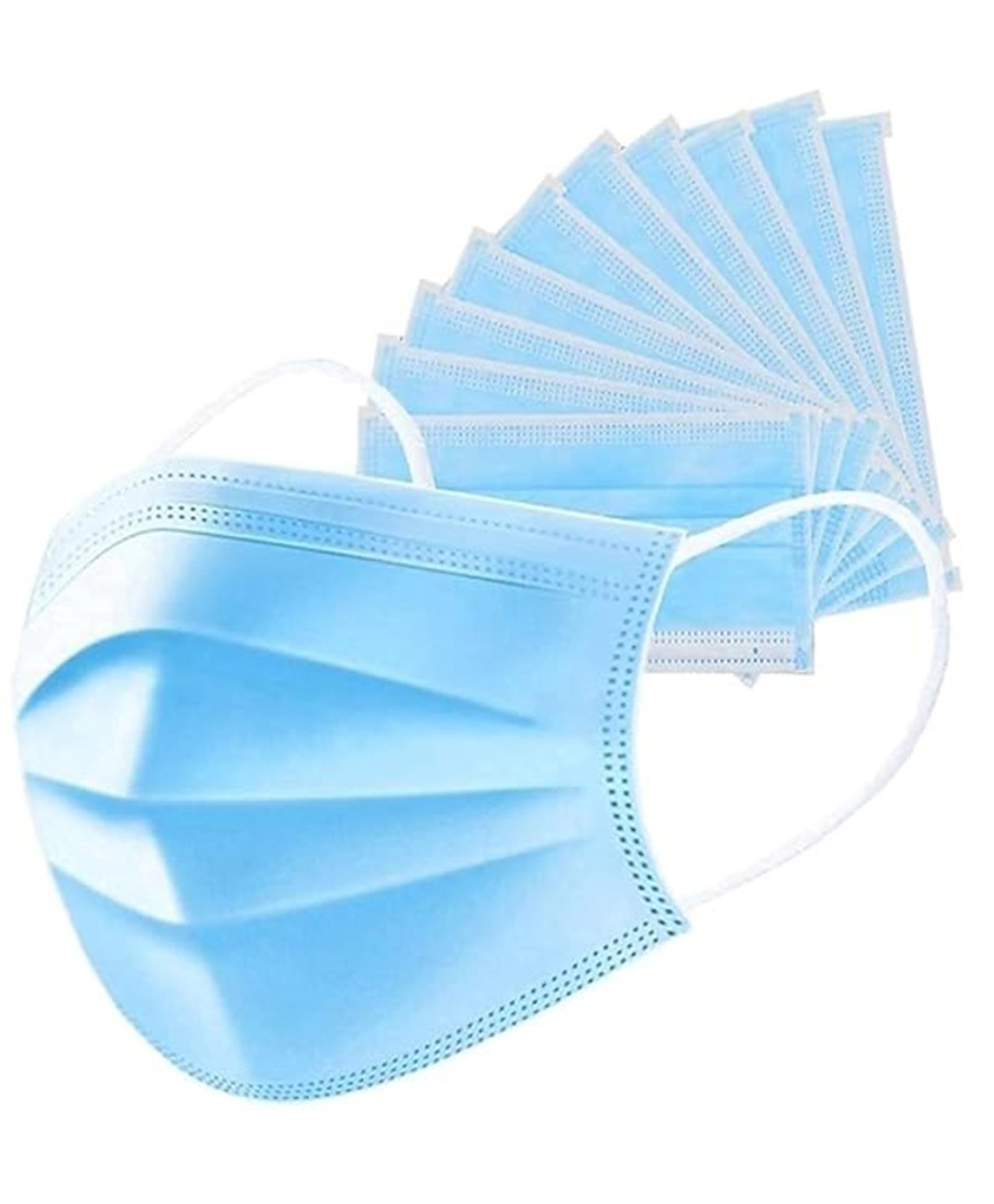 Feel Fresh Brand of 3-Ply Disposable Face Masks individually single pcs packing in a box of 50pcs (BLUE BOX OF 50PCS)-image-10