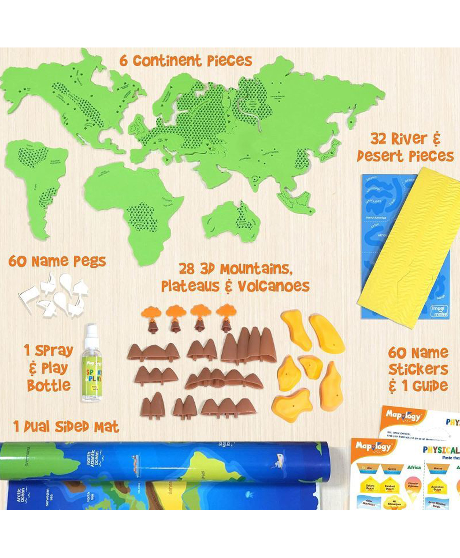 Imagimake Mapology World Political & Physical Map Puzzle - 100+ Pieces-picture-47