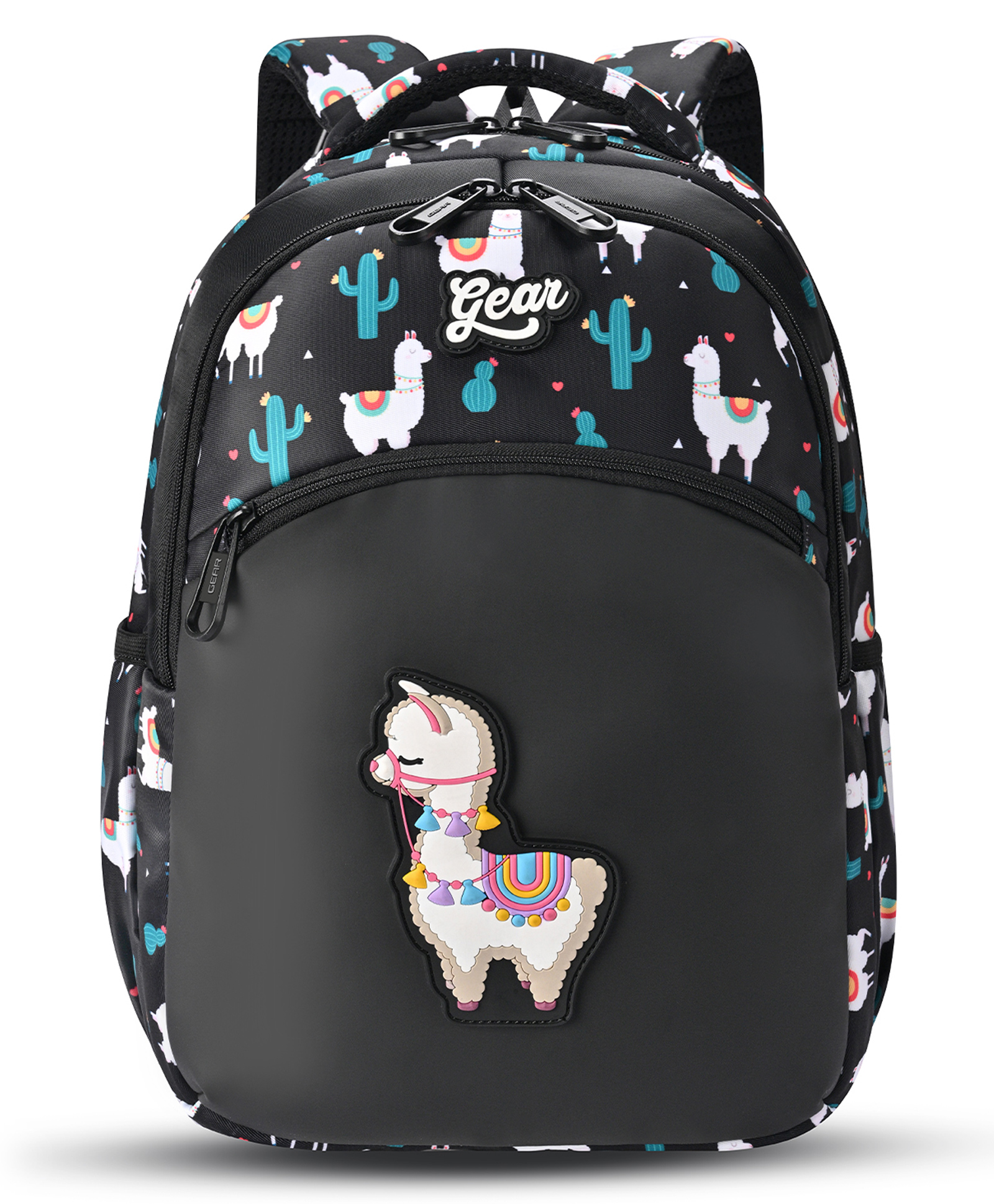 Gear Llama Backpack 15"/21L Small Water Resistant School Bag/Casual Backpack/Daypack/Travel Backpack/Kids Bag for Boys/Girls (Black-Pink)-picture-18