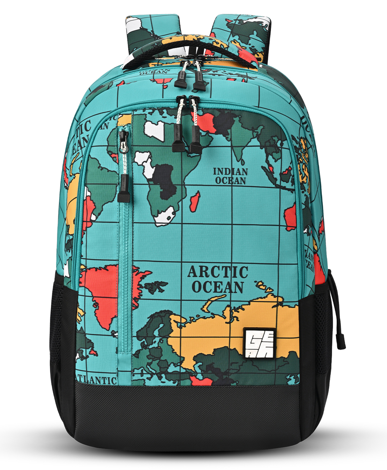Gear Grid Backpack 17"/30L Medium Water Resistant School Bag/Casual Backpack/Daypack/Travel Backpack/Kids Bag for Boys/Girls (Blue-Black)-image-15