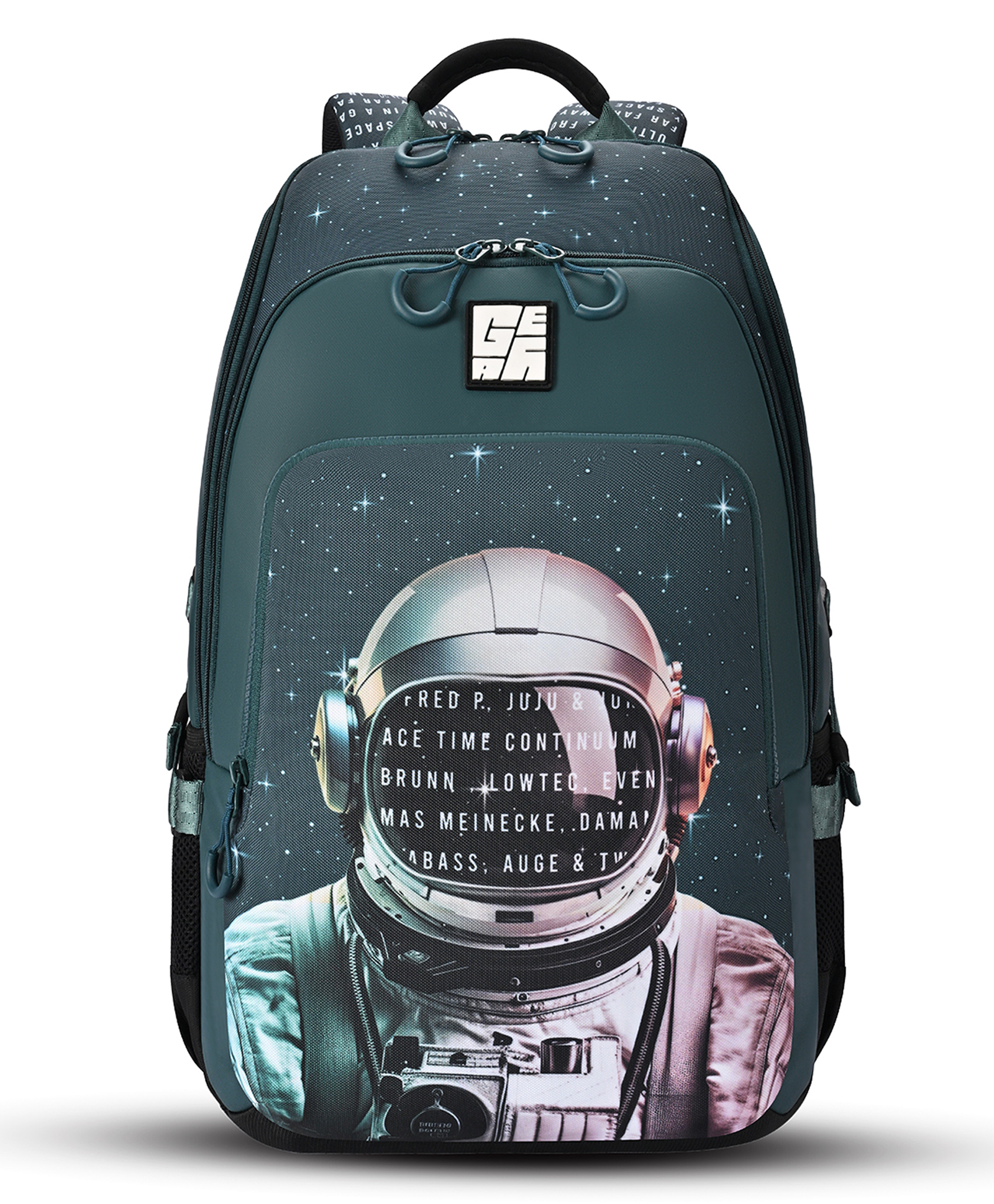 Gear Cosmonaut Backpack 17"/30L Medium Water Resistant School Backpack for Boys/Girls (Green-White)-image-14