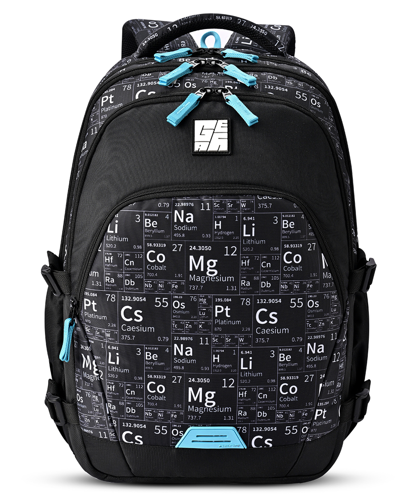 Gear Educator Backpack 17"/31L Medium Water Resistant School/Casual Backpack for Kids, Boys/Girls (Black-Blue)-image-6