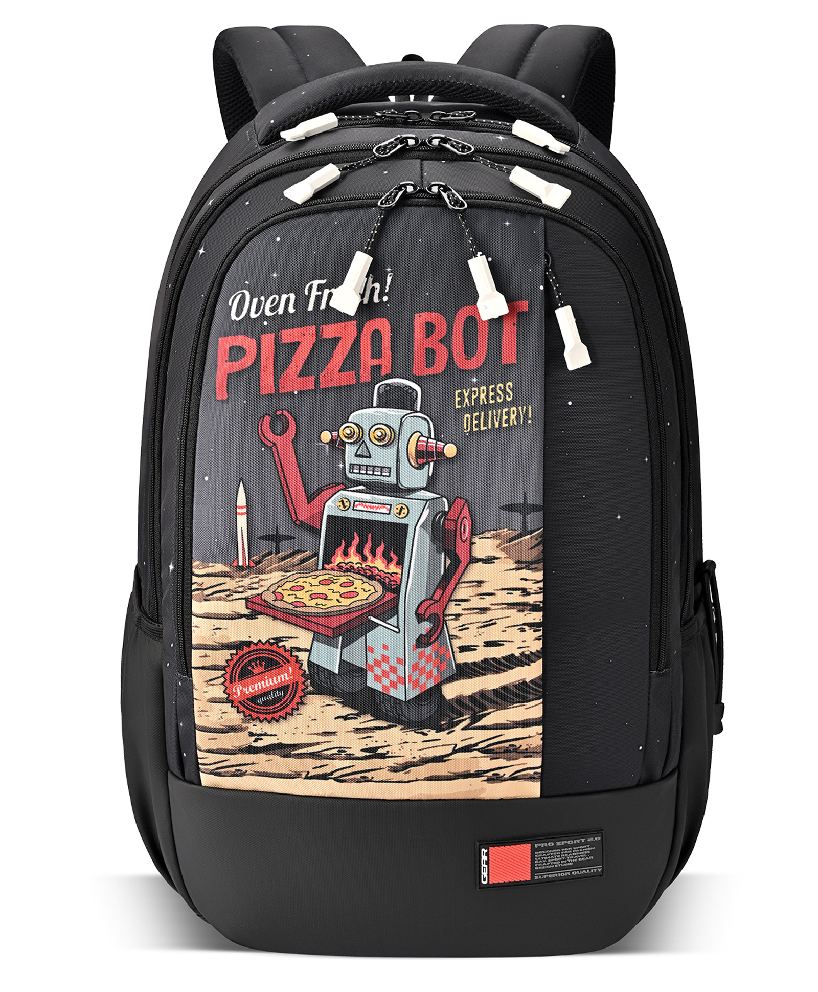 Gear Fiction 2 Backpack 17"/29L Medium Water Resistant School Bag/Casual Backpack/Daypack/Travel Backpack/Kids Bag for Boys/Girls (Black-Mint)-image-21