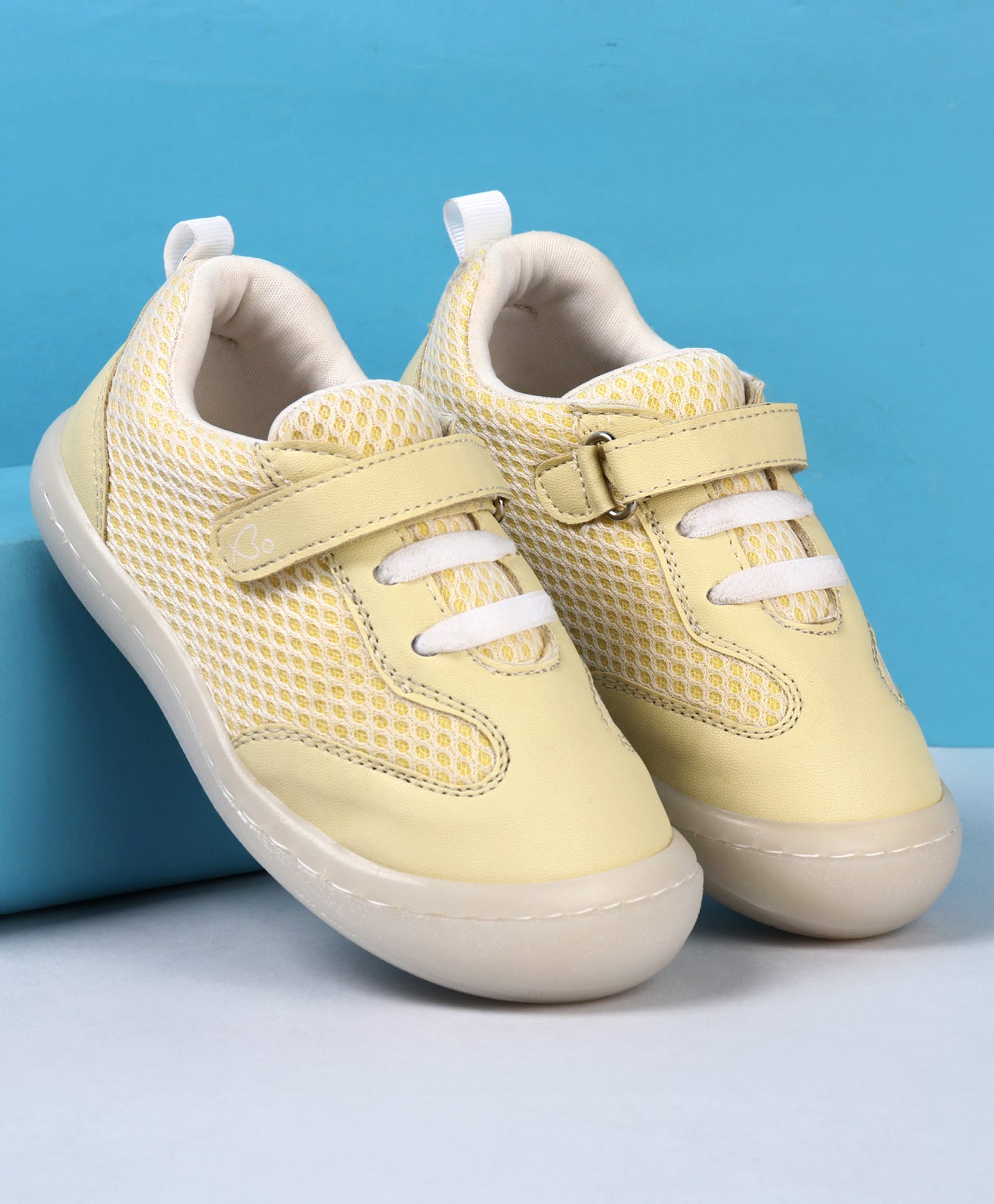 Babyoye Velcro Closure Solid Casual Shoes - Yellow-image-44