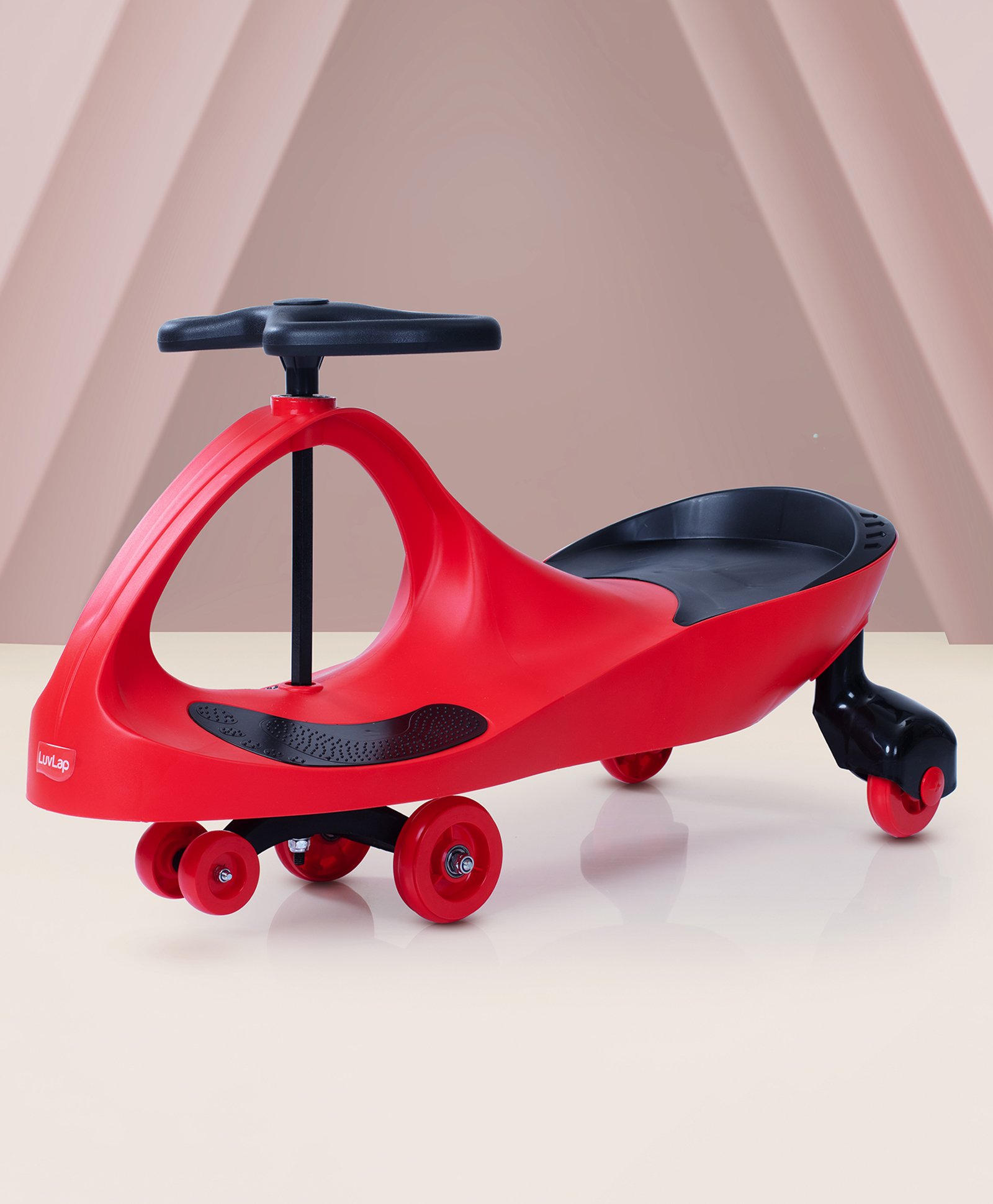 Luv Lap Sunshine Ride On Car with Comfortable Seats - Red & Black